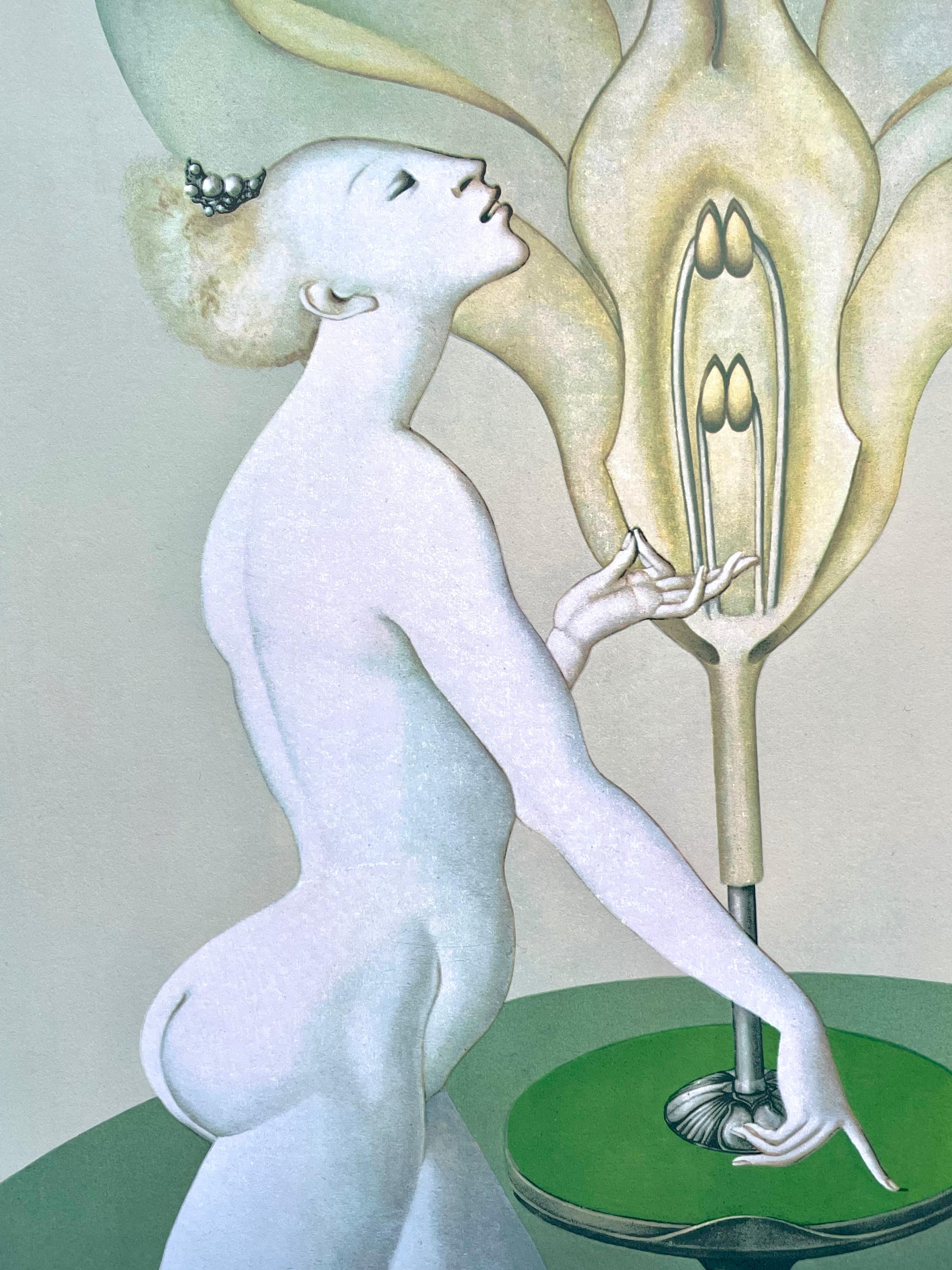 Leonor Fini, rara serigrafía original sobre papel Rives, hacia 1970 en venta 2