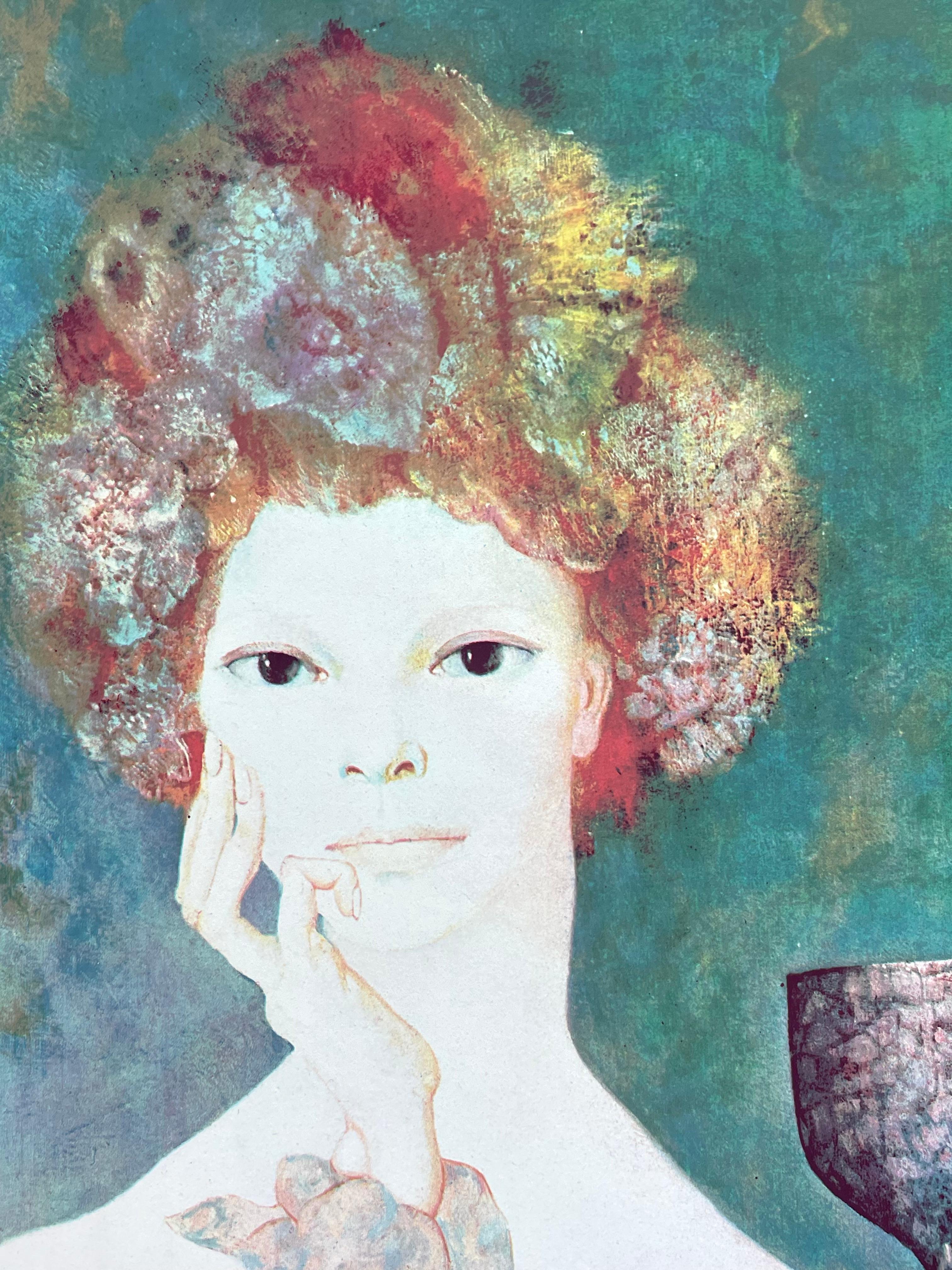 Leonor Fini, rara serigrafía original sobre papel Rives, hacia 1970 en venta 2