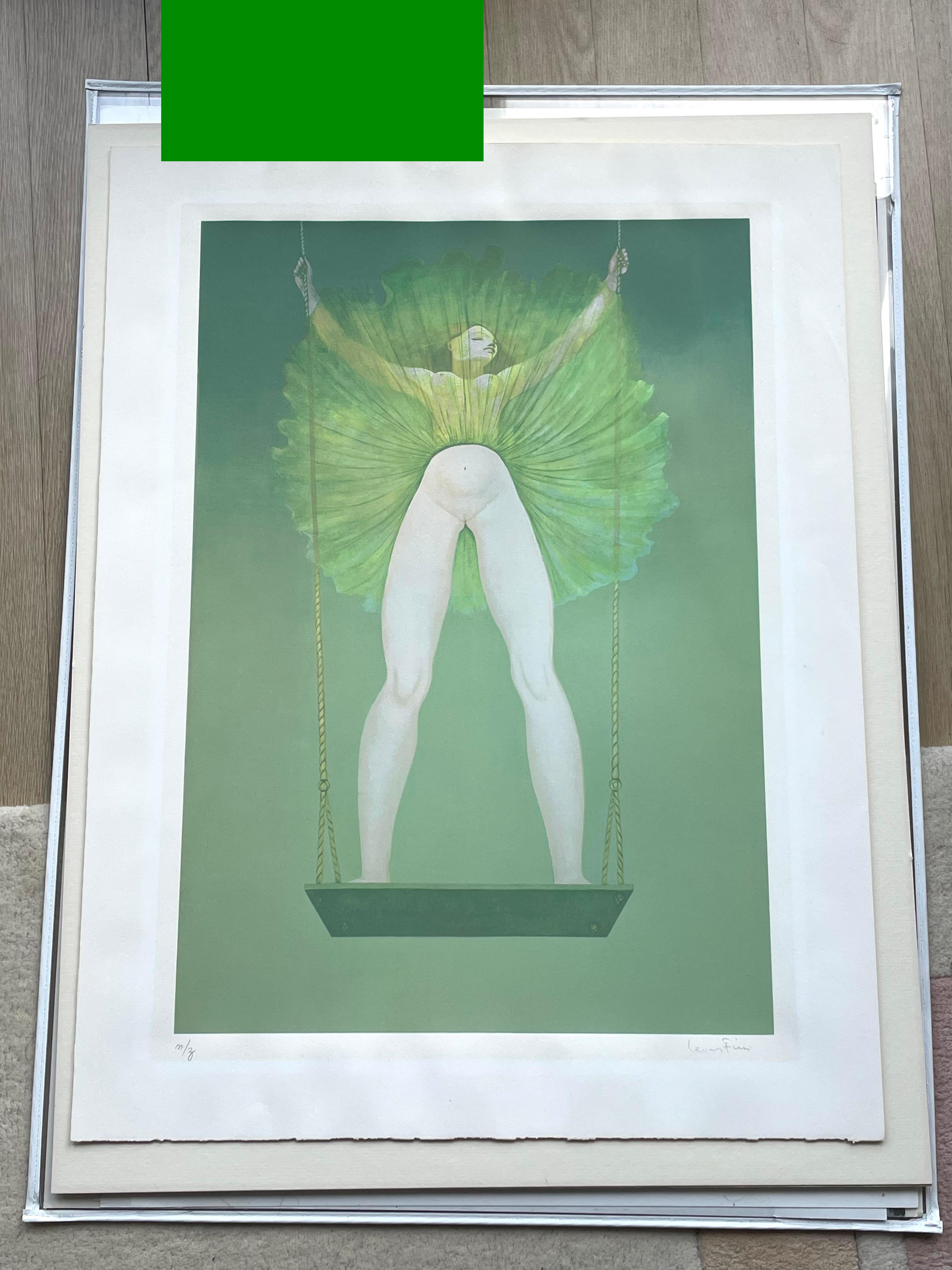 Leonor Fini, rara serigrafía original sobre papel Rives, hacia 1970 en venta 3