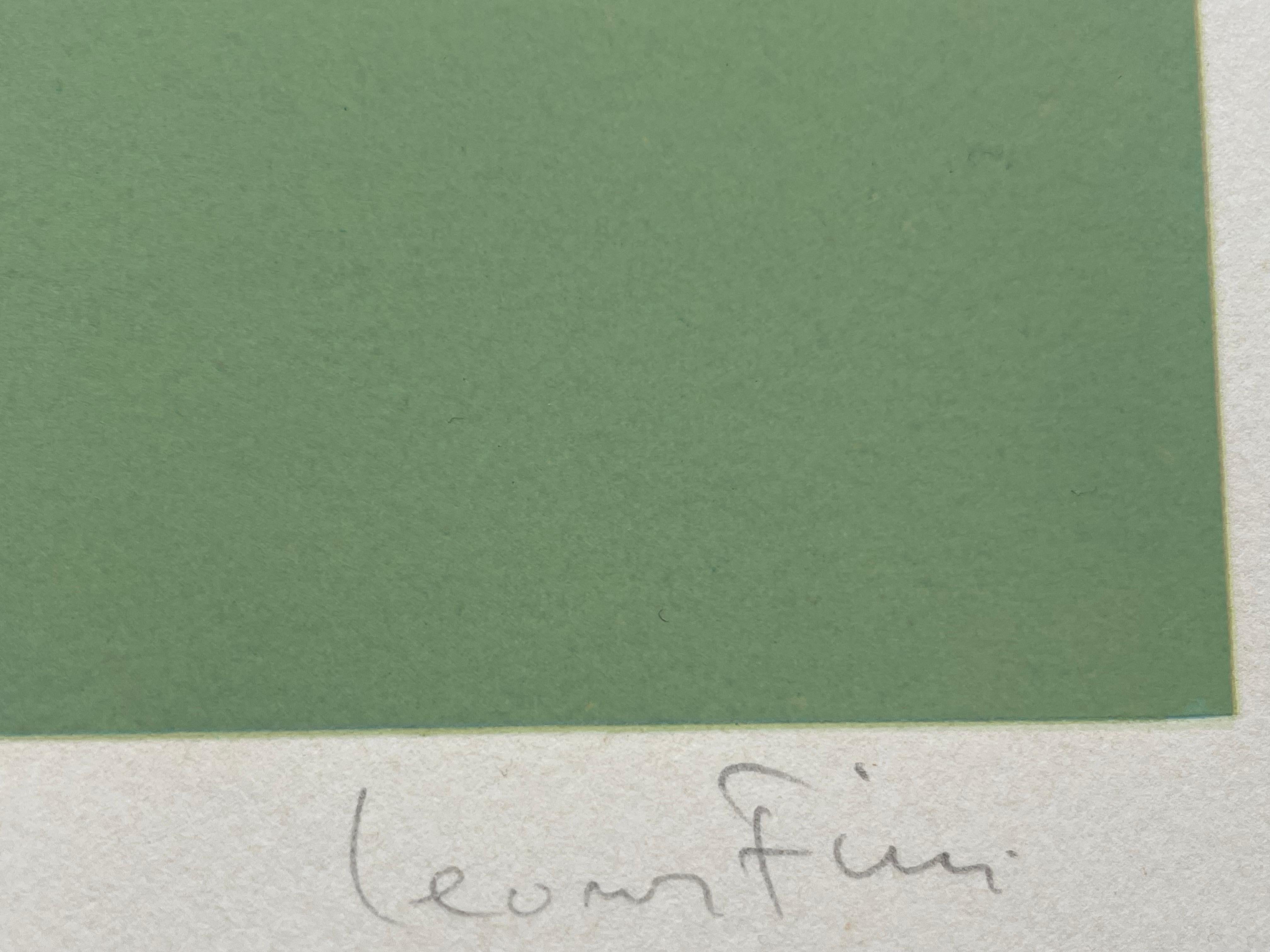Leonor Fini, rara serigrafía original sobre papel Rives, hacia 1970 en venta 5