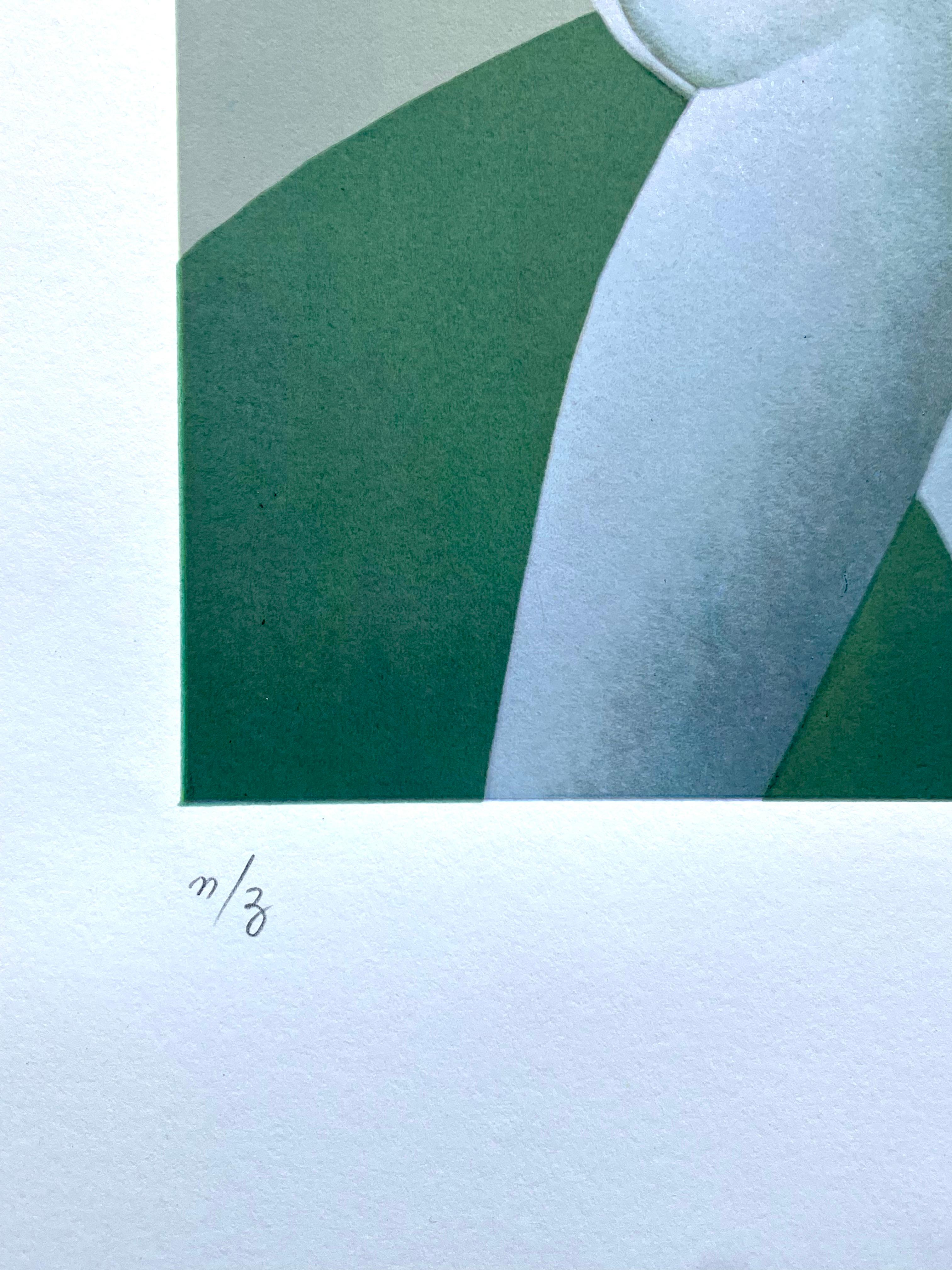 Leonor Fini, rara serigrafía original sobre papel Rives, hacia 1970 en venta 7