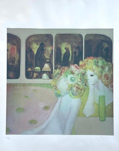 Retro Leonor Fini, rare original serigraph on Rives paper, circa 1970