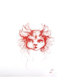 Leonor Fini - Chats rouges - eau-forte originale