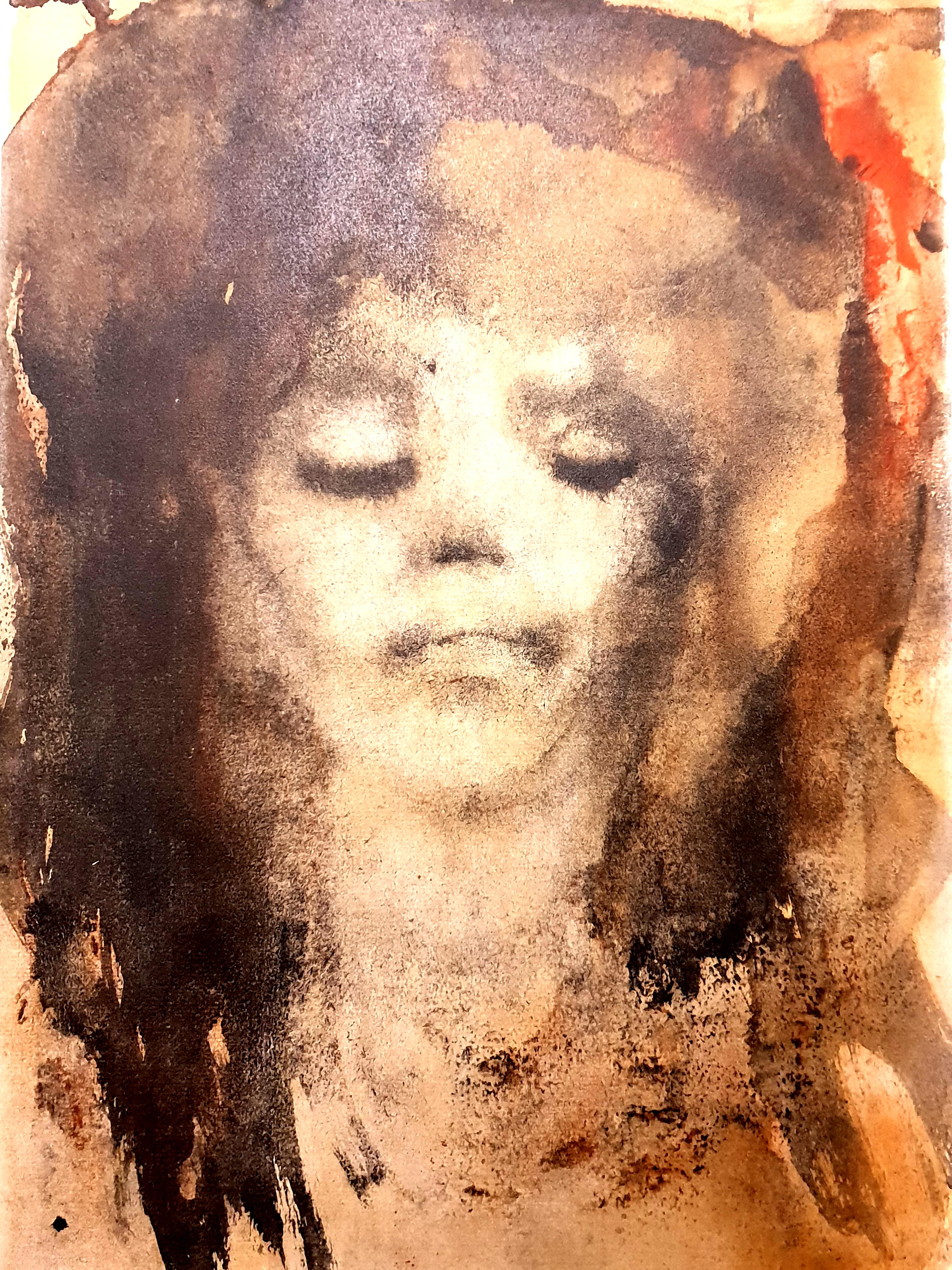 Leonor Fini - Red-Haired Girl - Original Lithograph For Sale 2