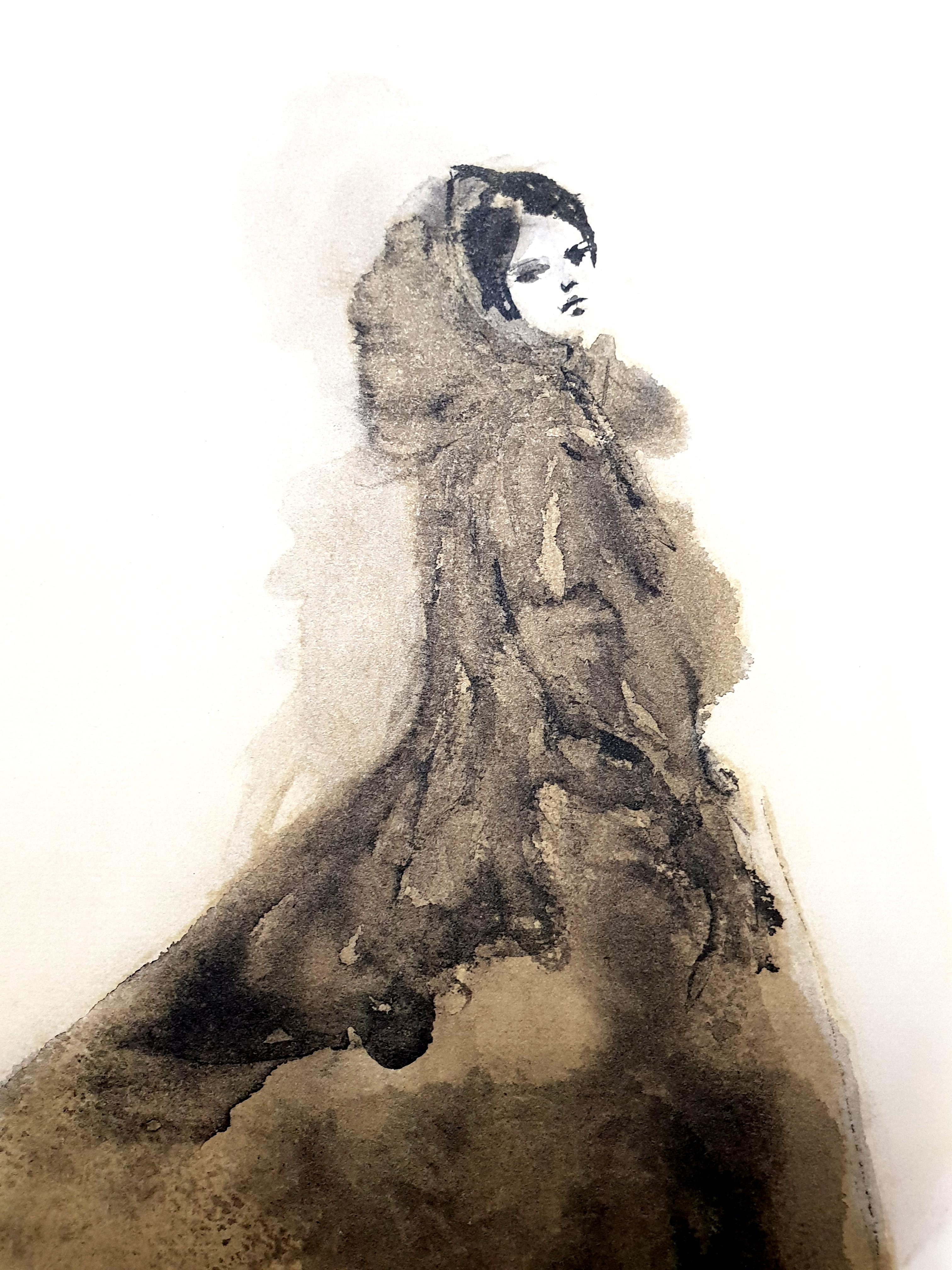 „ Saturday Night Dress“ von Leonor Fini – Original Lithographie im Angebot 1