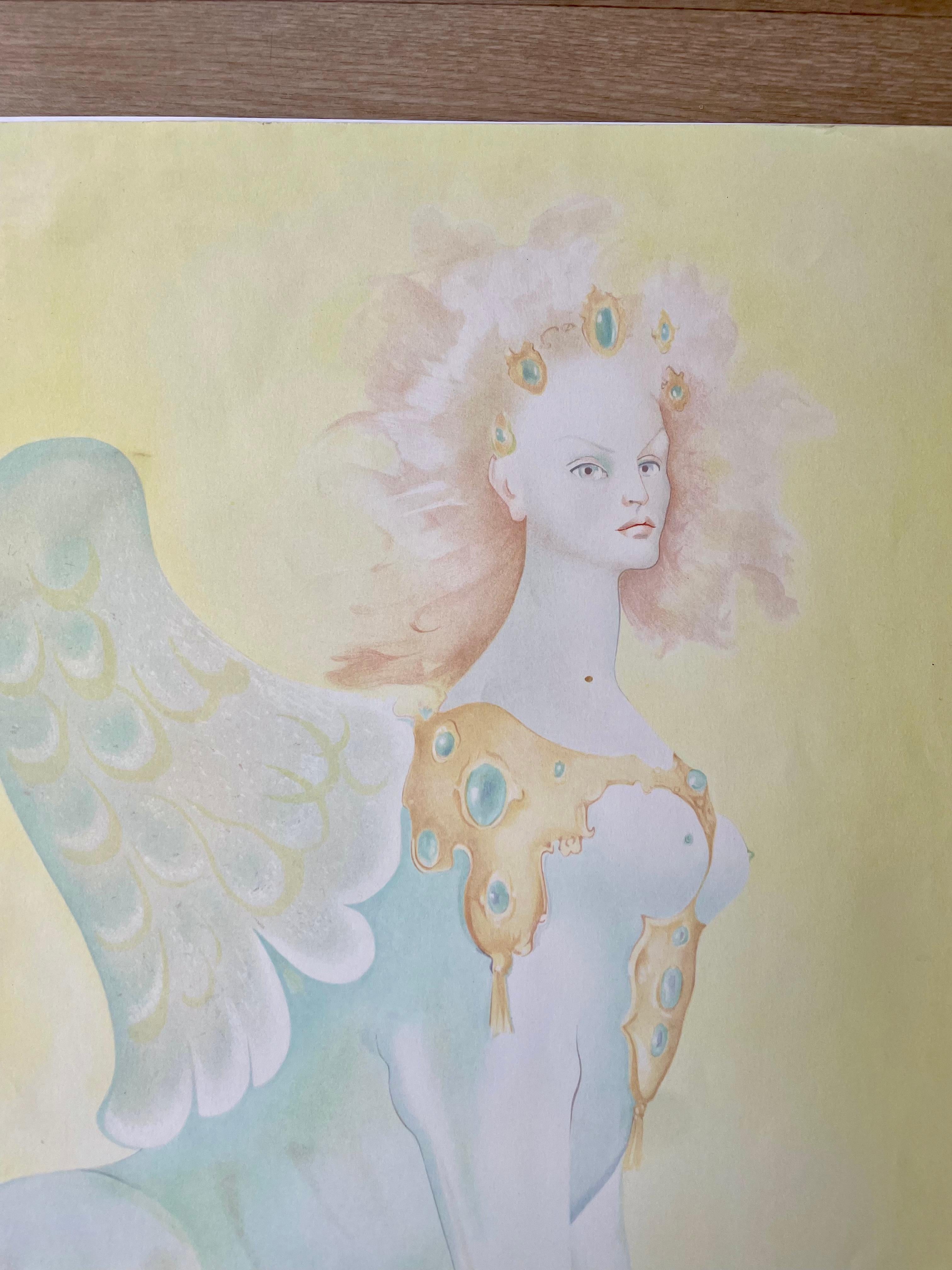 Leonor Fini, Sphinx Ariene, rare handsigned print For Sale 2