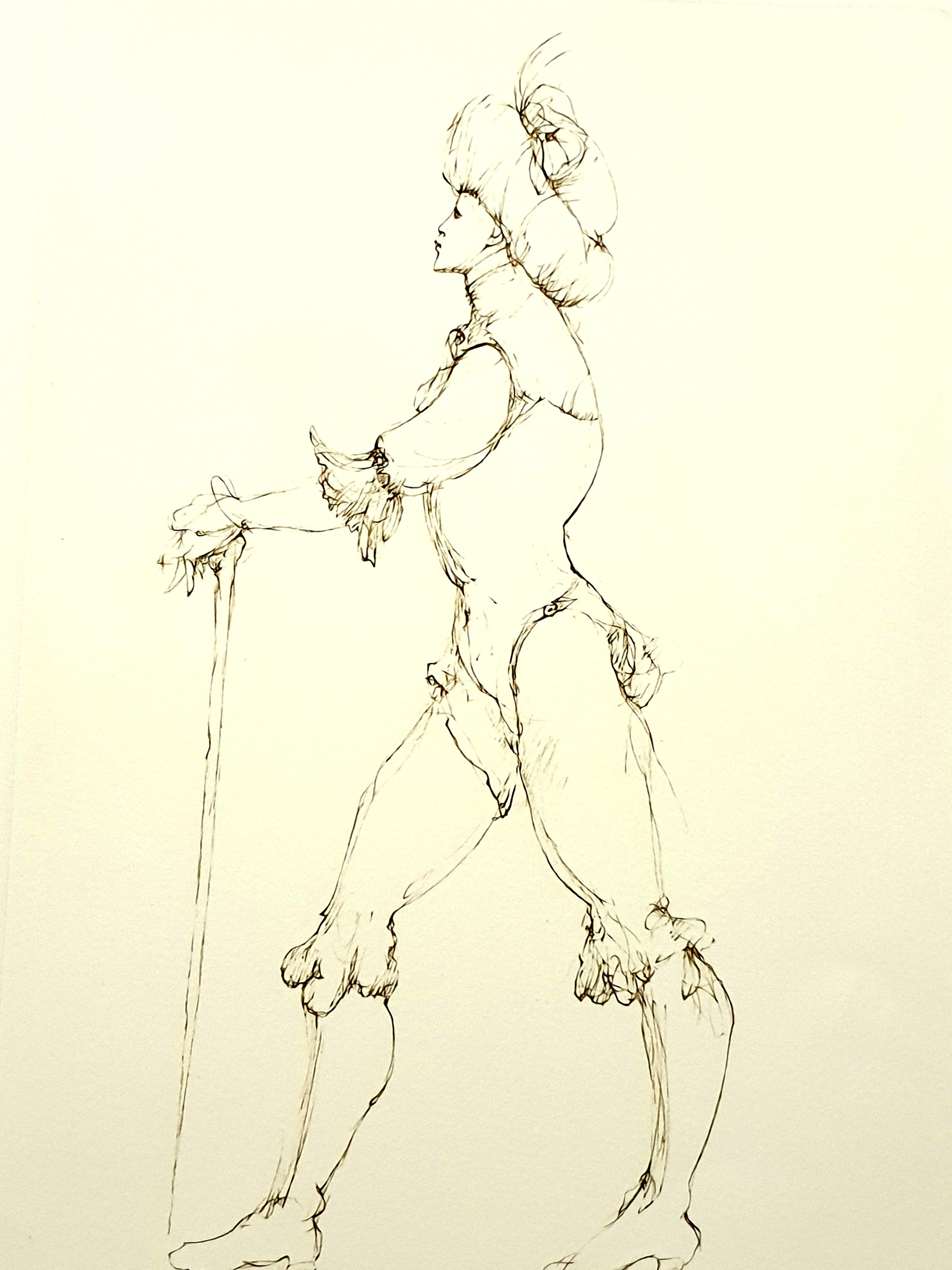 Leonor Fini - La canne - Lithographie originale signée à la main en vente 4