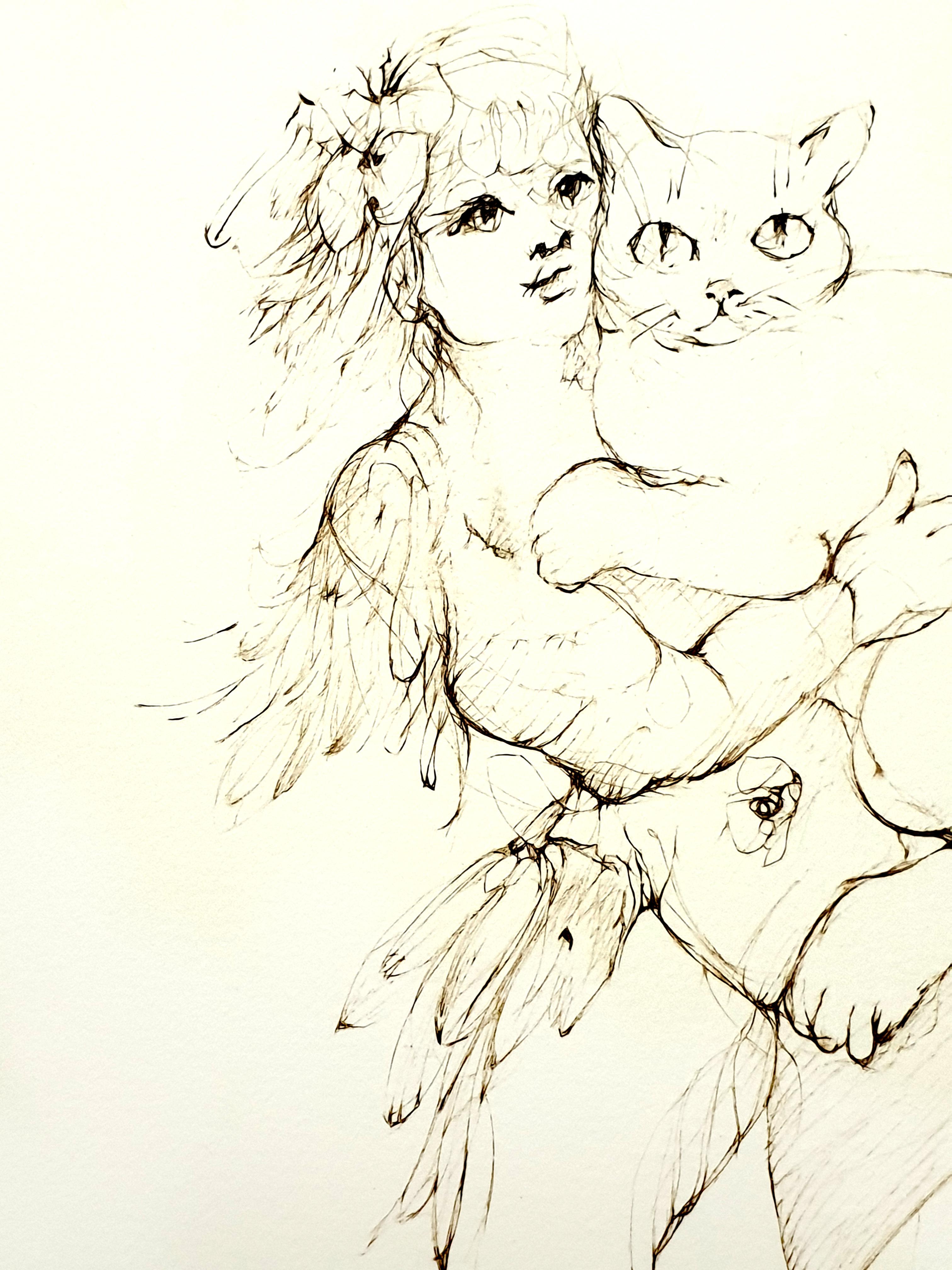 Leonor Fini - The Cat and the Woman - Original Handsigned Lithograph 7