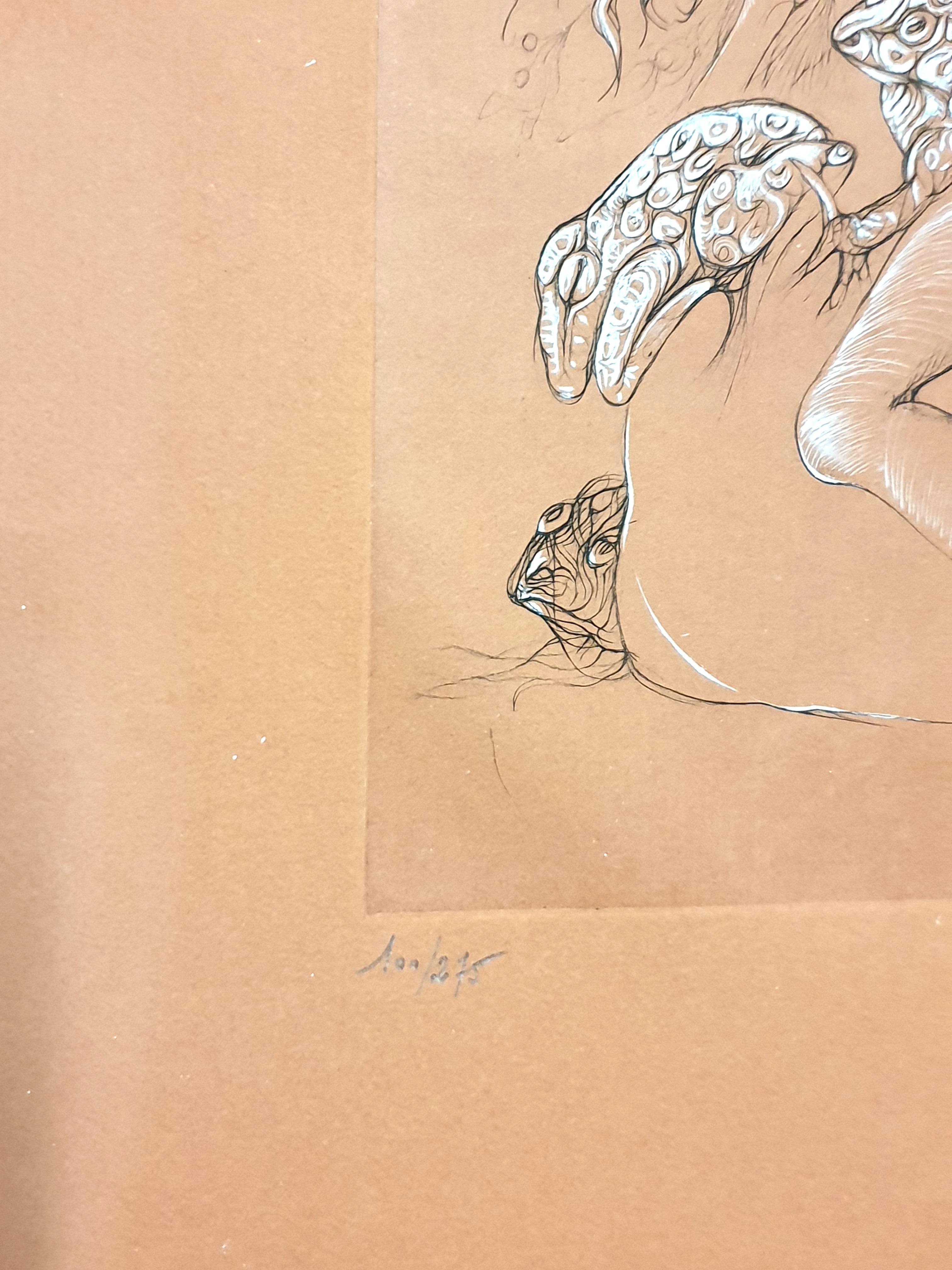 Leonor Fini - Toads  - Original Handsigned Lithograph For Sale 1
