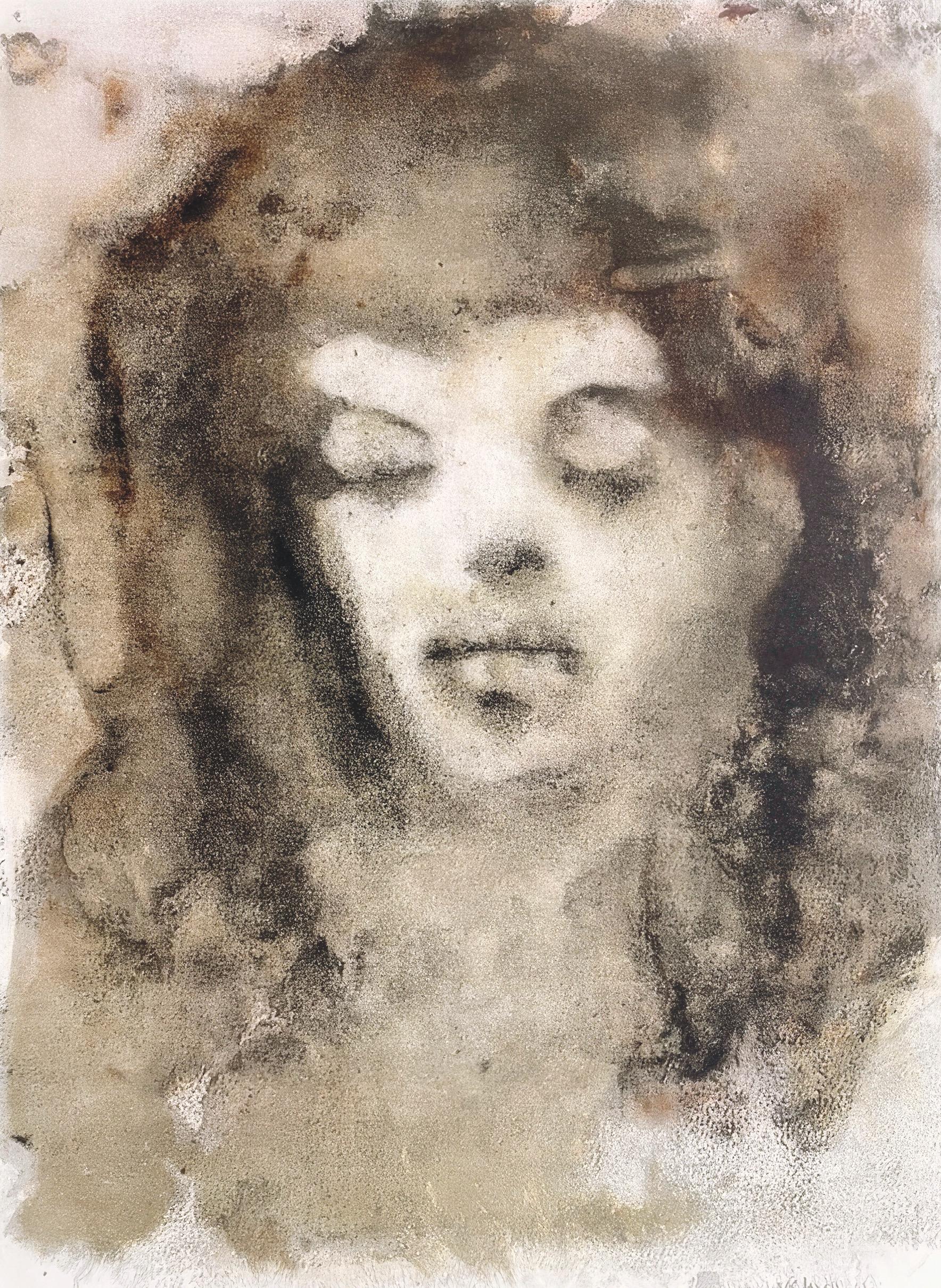 This exquisite lithograph by Leonor Fini (1907–1996), titled Sans titre (Untitled), from Les Fleurs du Mal (The Flowers of Evil), originates from the 1964 issue published by Le Cercle du Livre Precieux, Paris, and printed by Atelier Desjobert,