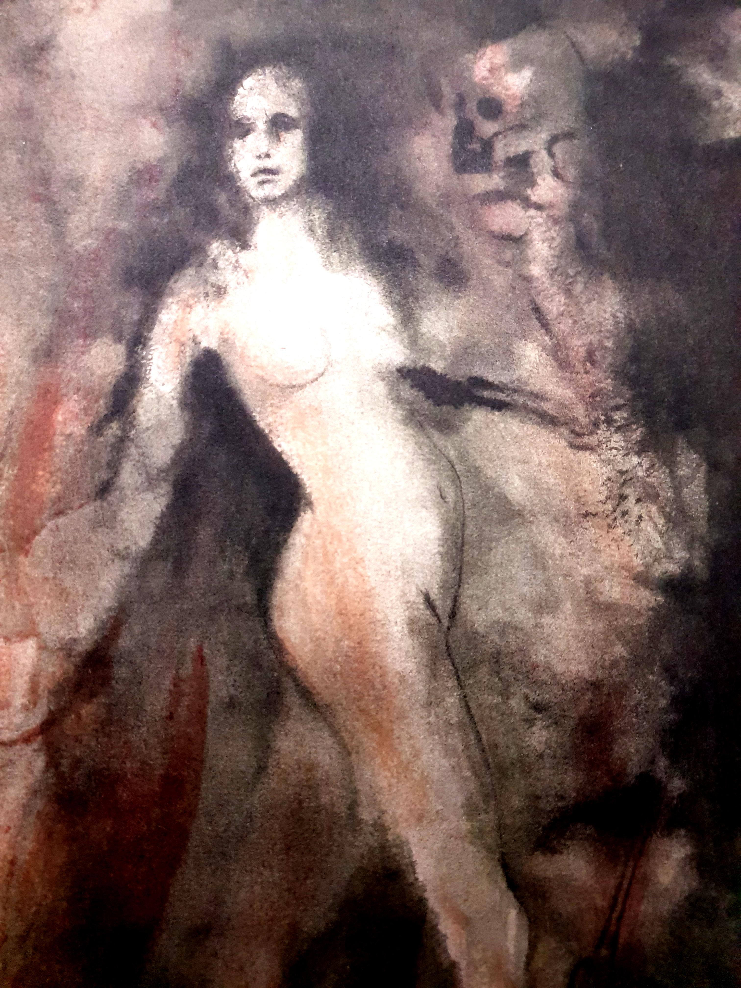 Leonor Fini - Walking on Death - Original Lithograph For Sale 1