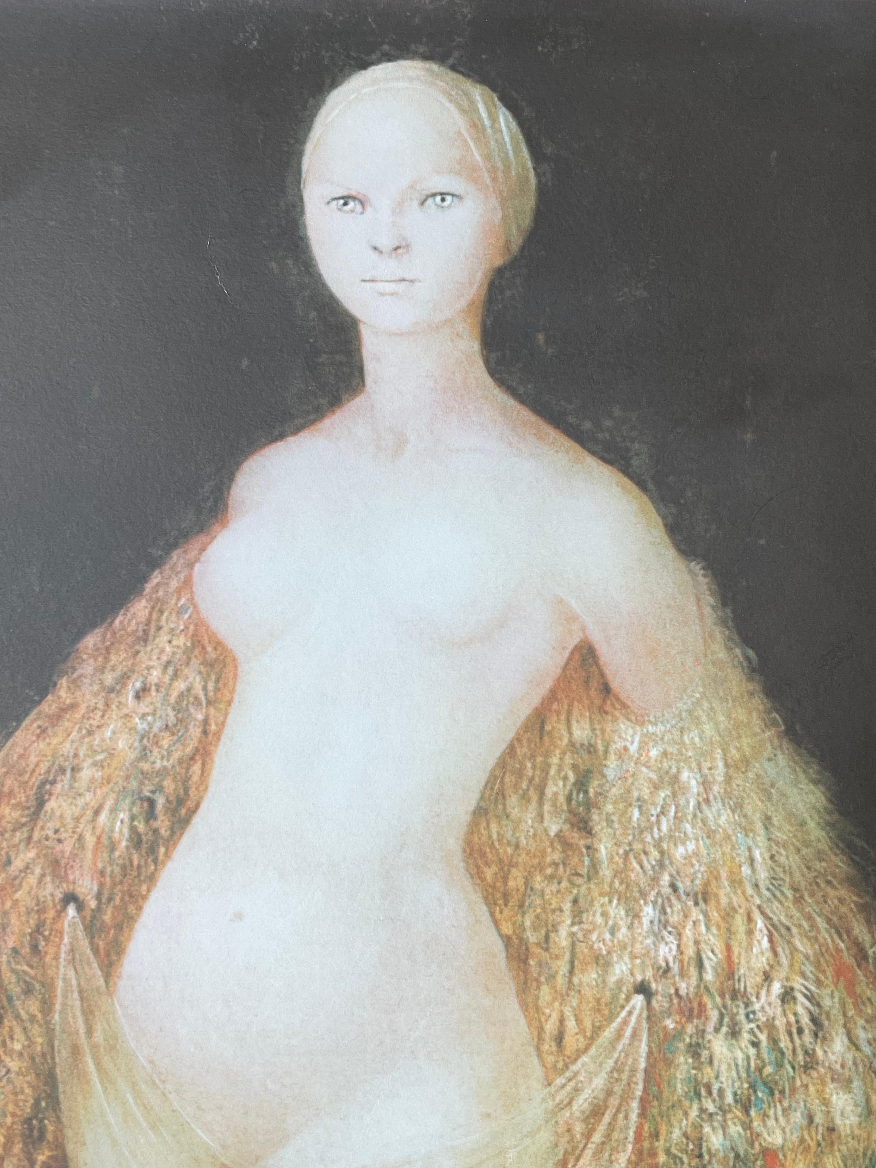 Leonor Fini, Frau mit Pfauenfedern gekleidet, um 1970 im Angebot 9