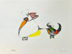 Mutants - Hand-signed and numbered lithograph by Leonor Fini, Surrealist, 1975