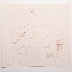 Étude d'un nu - Lithographie de Leonor Fini - 1970