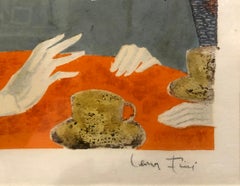 Parques Hôtel, Leonor Fini Lithographie avec aquarelle