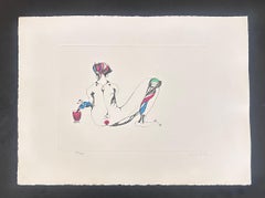 Pioneer - Hand-signed and numbered lithograph Leonor Fini Surrealist, 1975