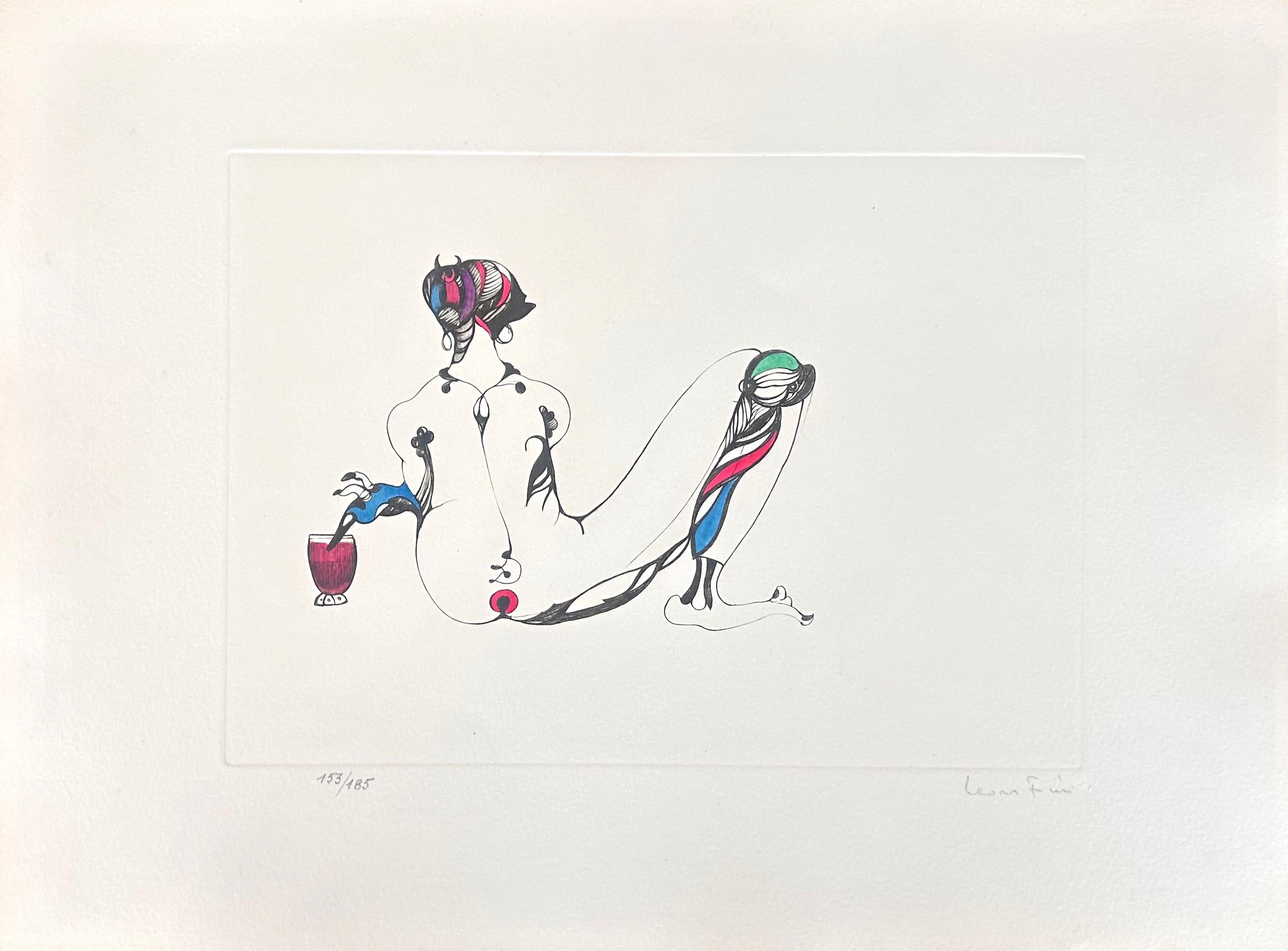 Pioneer - Litografia firmata a mano e numerata Leonor Fini Surrealista, 1975