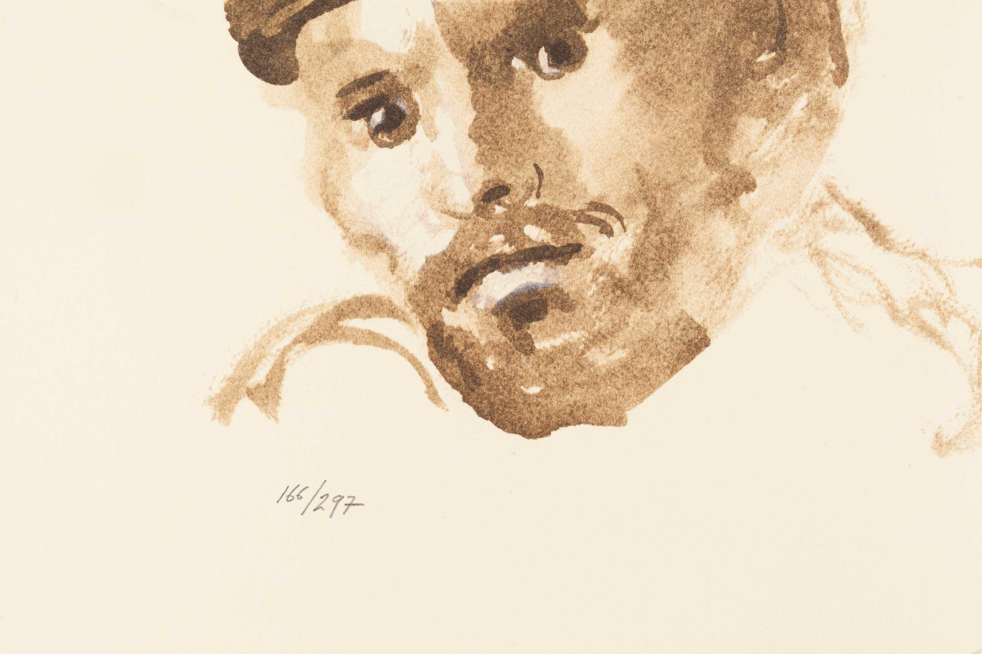 Portrait No. 11 - White Portrait Print by Leonor Fini