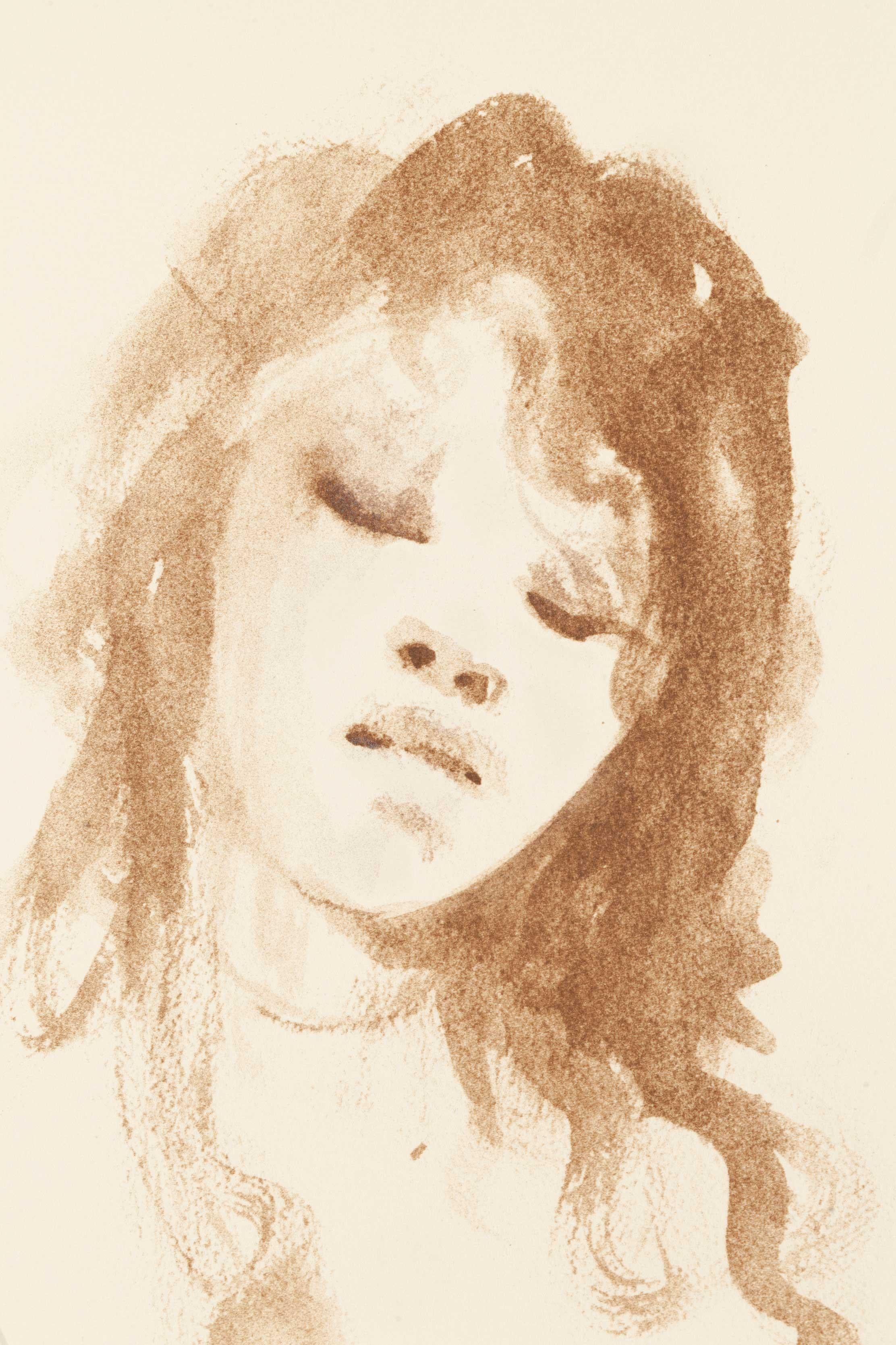 Portrait No. 12 - White Portrait Print by Leonor Fini
