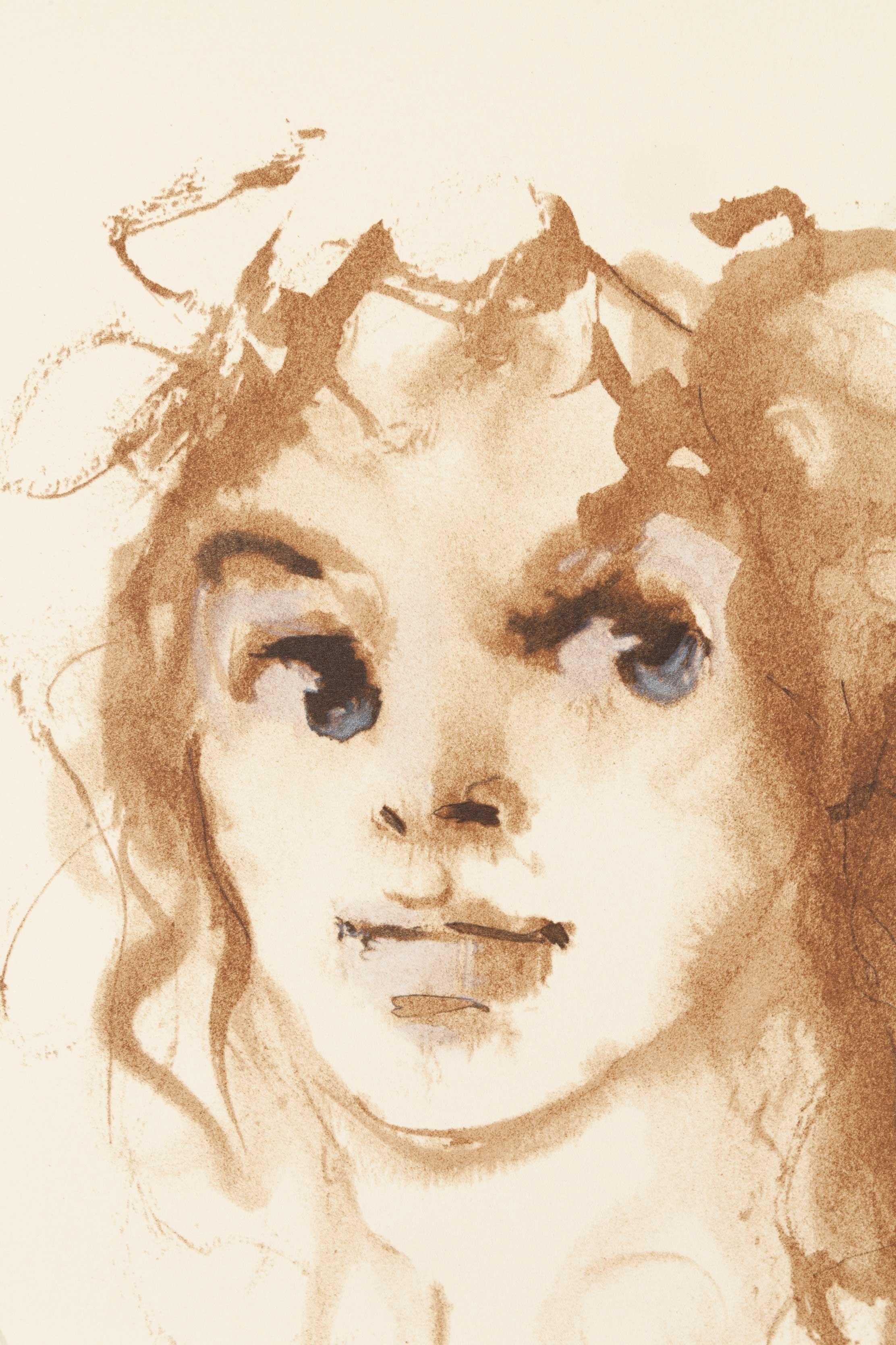 Portrait No. 13 - Beige Portrait Print by Leonor Fini