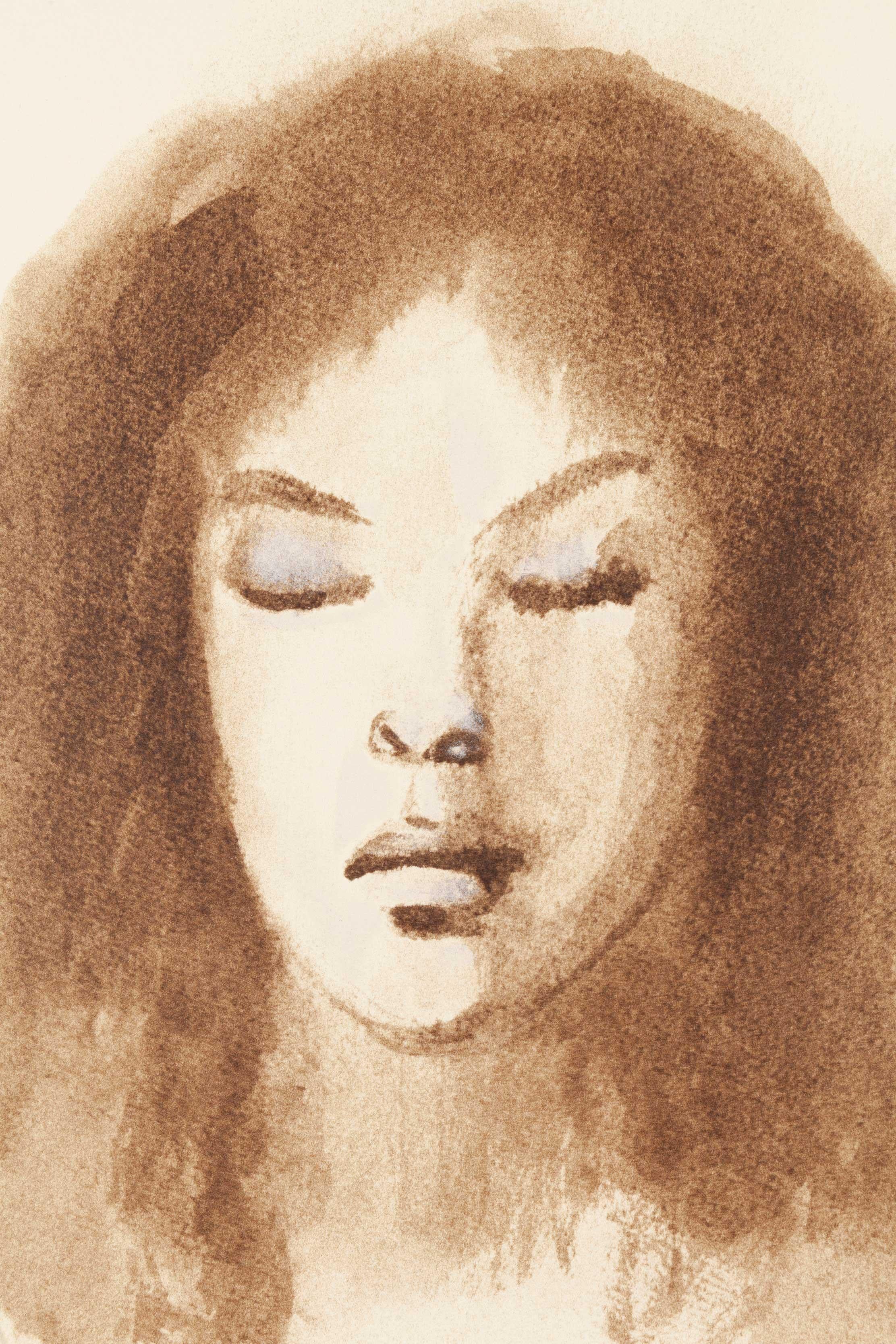Portrait No. 8 - White Portrait Print by Leonor Fini