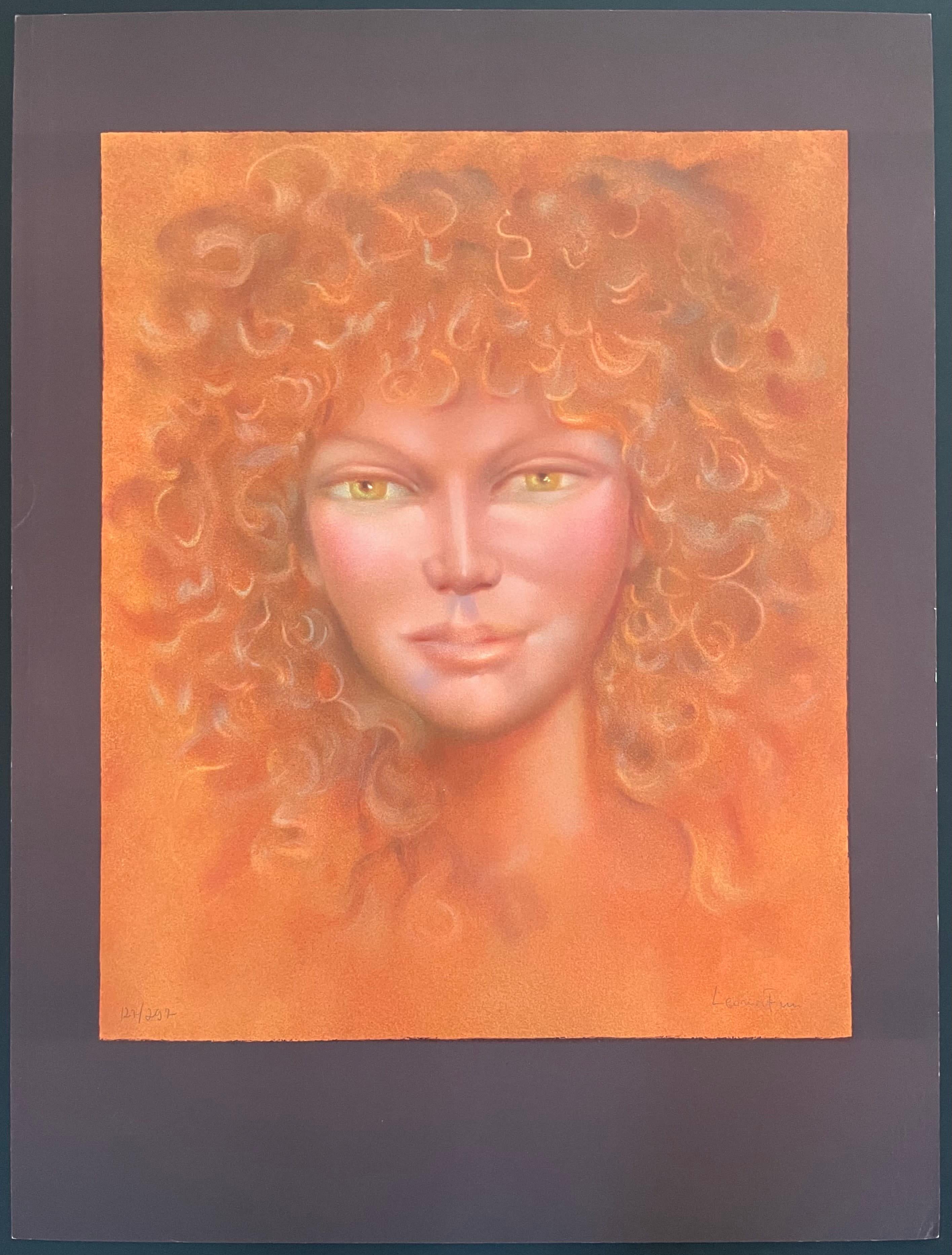 Leonor Fini Figurative Print - Portrait of Ariane Lancell