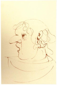 Profile - Lithographie originale de Leonor Fini - 20ème siècle