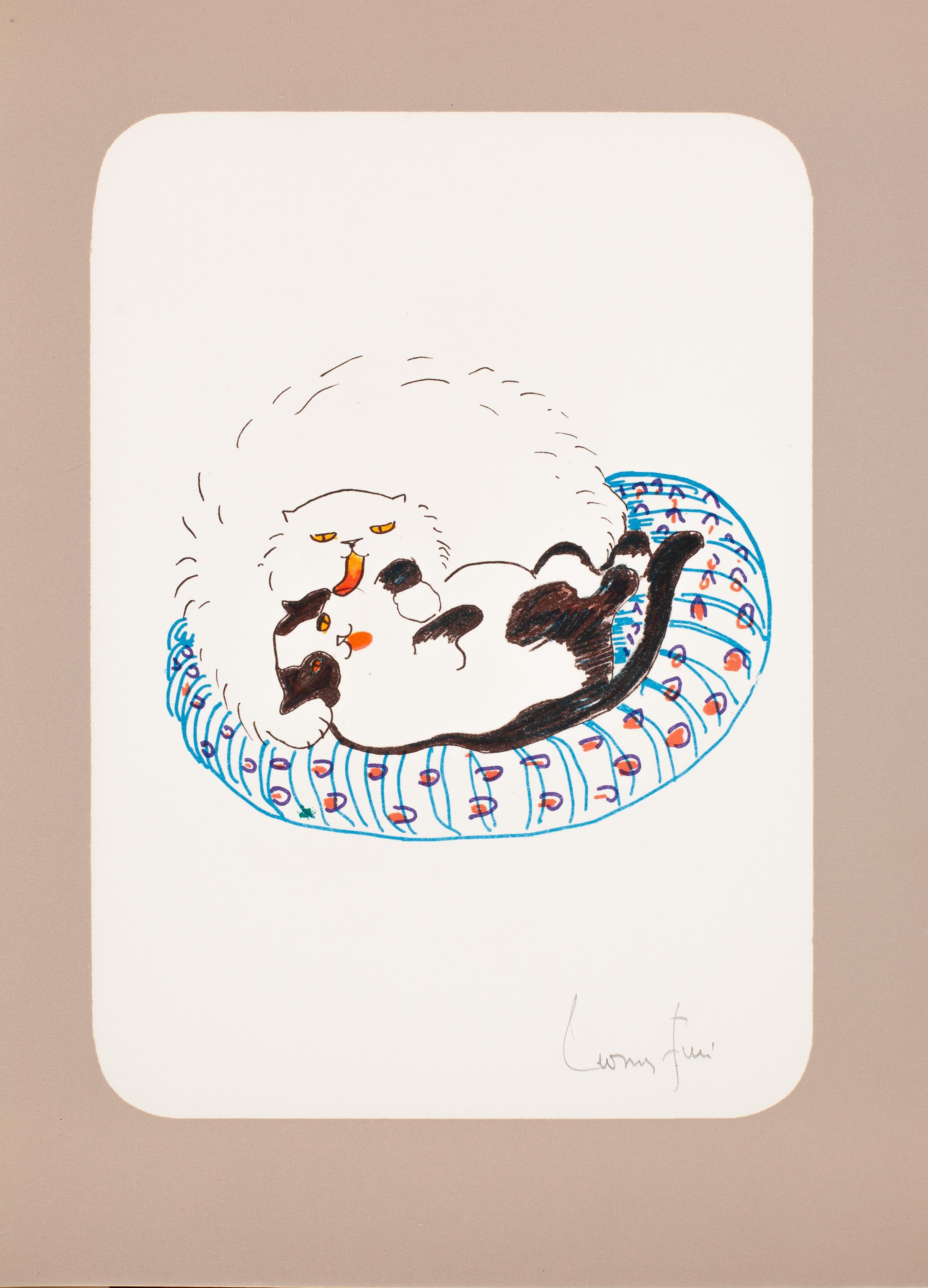 Chat en robe - Surréalisme Print par Leonor Fini