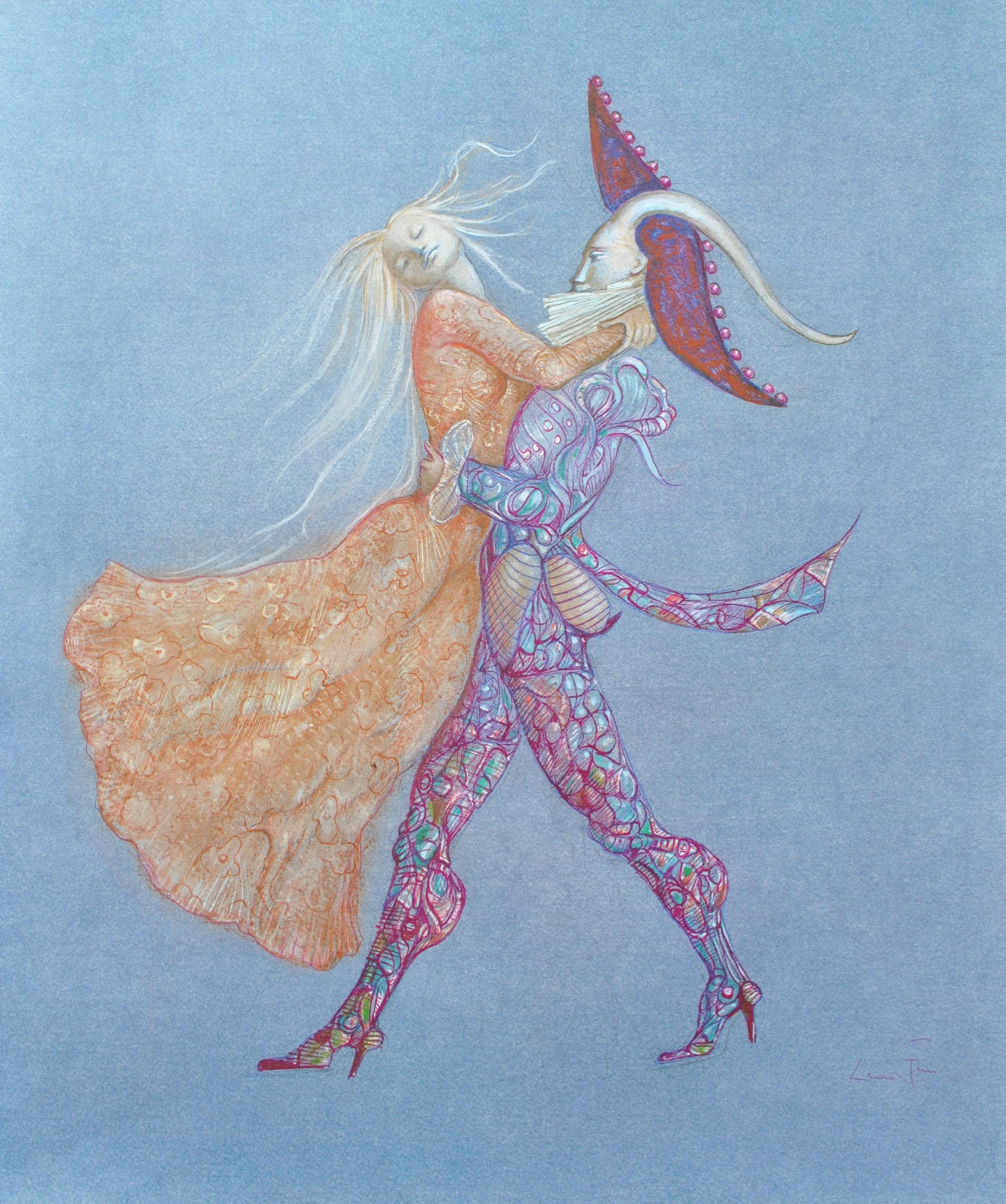 Romeo e Giulietta - Litografia - Print di Leonor Fini