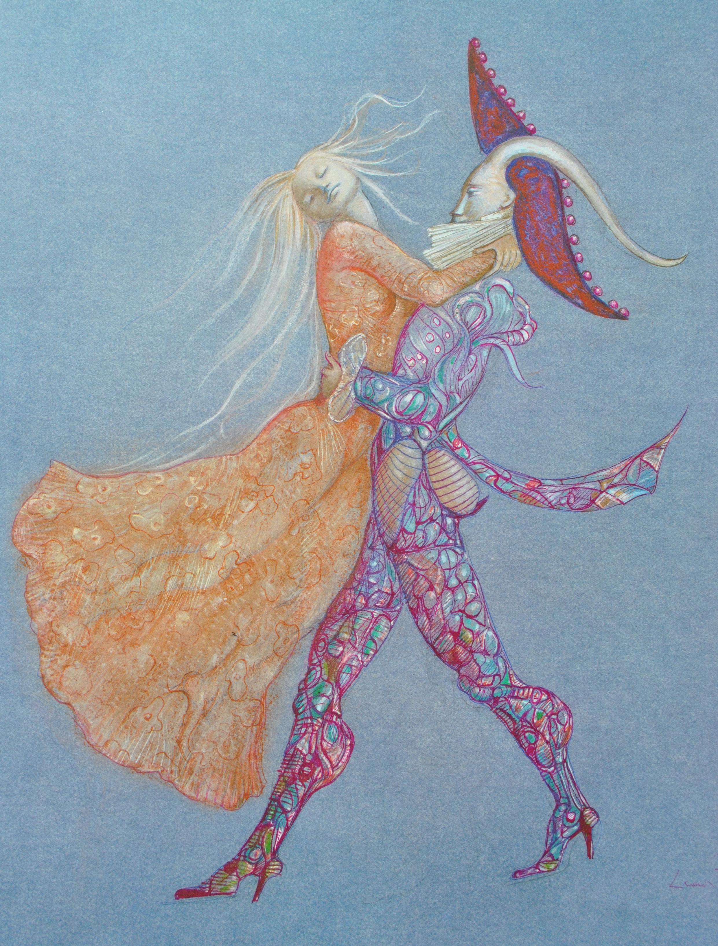 Romeo e Giulietta - Litografia - Print Moderno di Leonor Fini