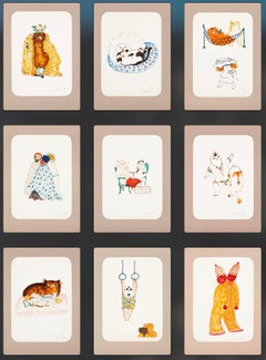 Set of 8 Fini Cats