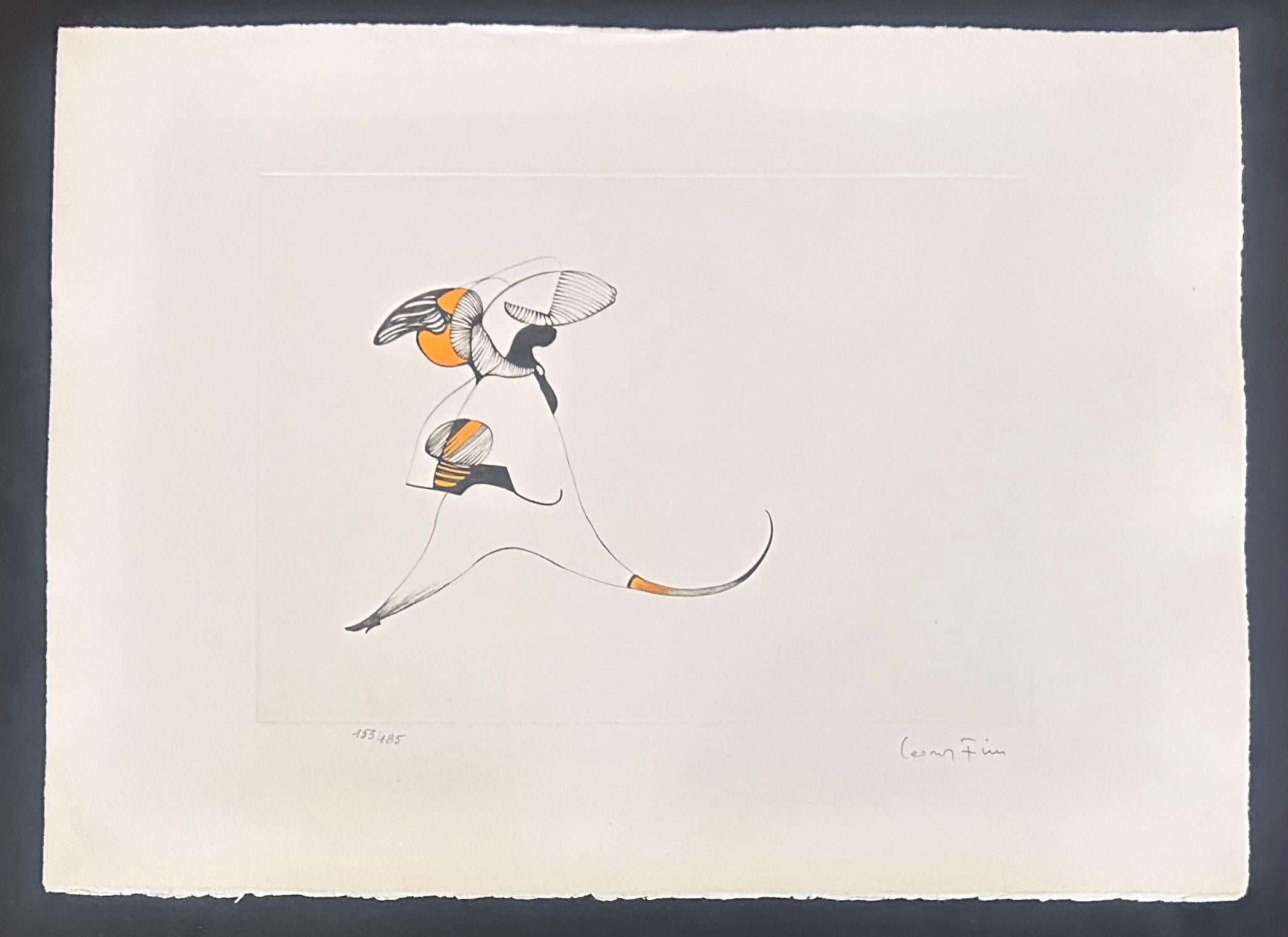 Surrealist composition - Hand-signed lithograph Leonor Fini Surrealist, 1975 For Sale 1