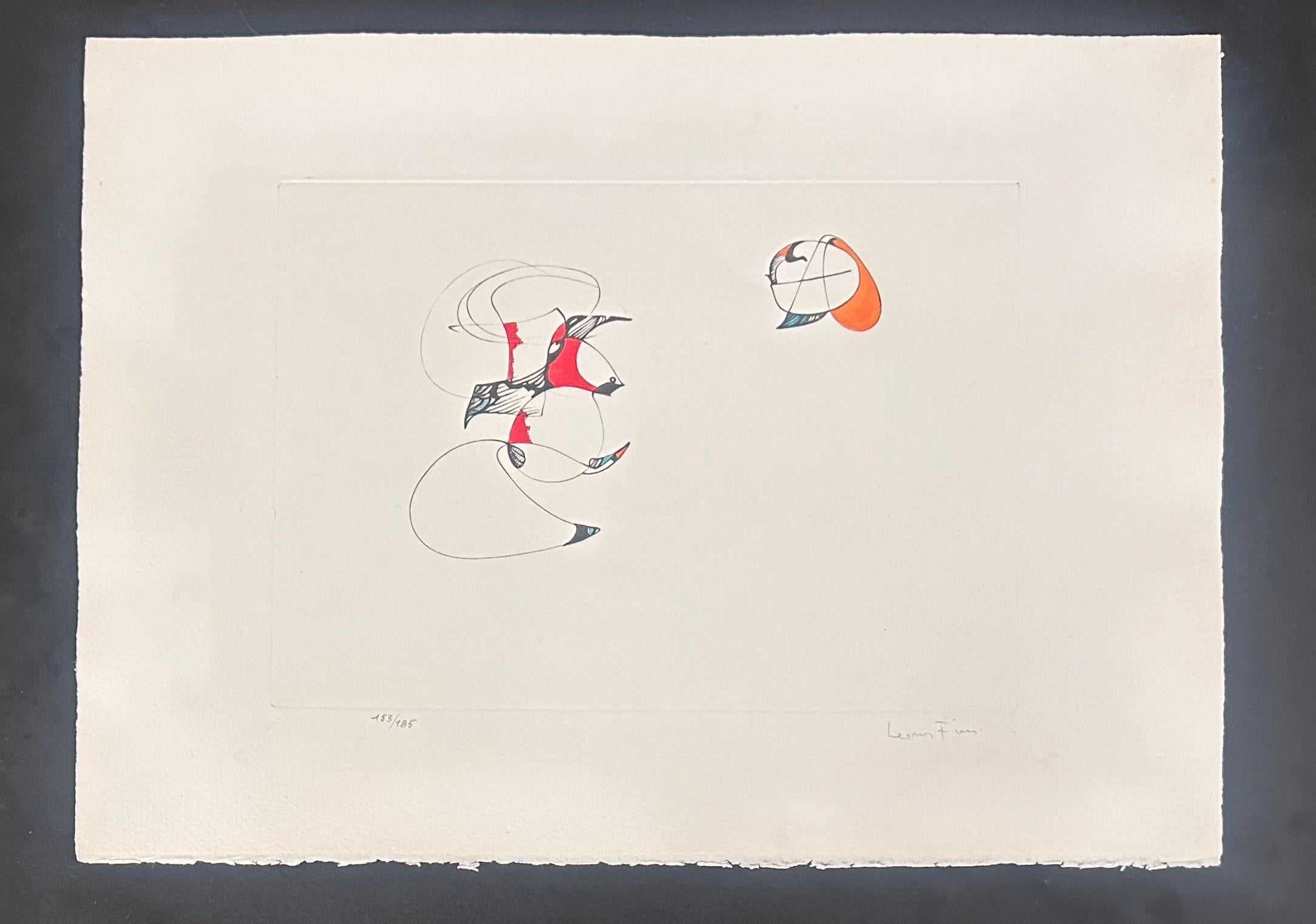 Surrealist composition - Hand-signed lithograph Leonor Fini Surrealist, 1975 For Sale 1