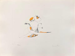 Composición surrealista - Litografía firmada a mano Leonor Fini Surrealista, 1975