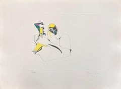 Composizione surrealista - Litografia firmata a mano Leonor Fini Surrealista, 1975