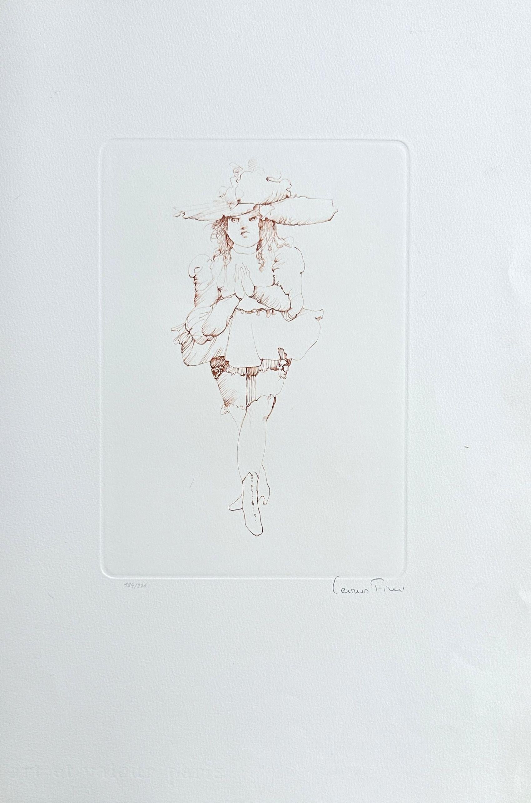 Figurative Print Leonor Fini - Femme surréaliste - eau-forte originale signée et numérotée à la main