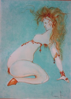 Surrealist Sphinx Woman - Original handsigned lithograph
