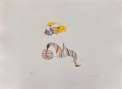 El amante del arte - Litografía firmada y numerada a mano Leonor Fini Surrealista, 1975