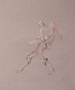 The Dance, Surrealist Etching by Leonor Fini