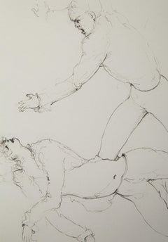 La Lutte, Signed Surrealist Etching by Leonor Fini