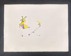 The Seduction - Hand-signed and numbered lithograph Leonor Fini Surrealist, 1975