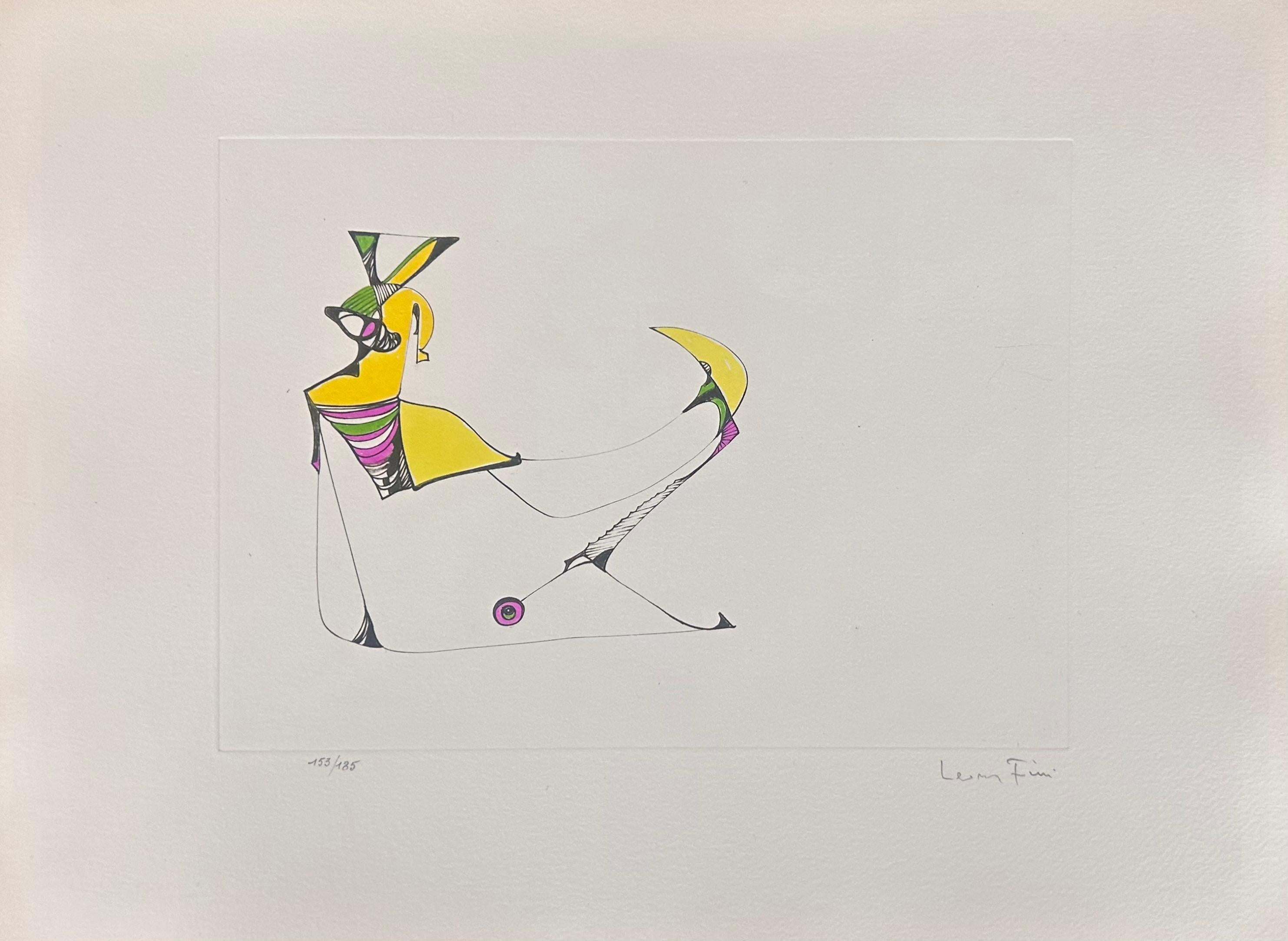 The Seduction - Handsignierte und nummerierte Lithographie Leonor Fini Surrealistisch Surrealistisch, 1975