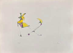 The Seduction - Hand-signed and numbered lithograph Leonor Fini Surrealist, 1975