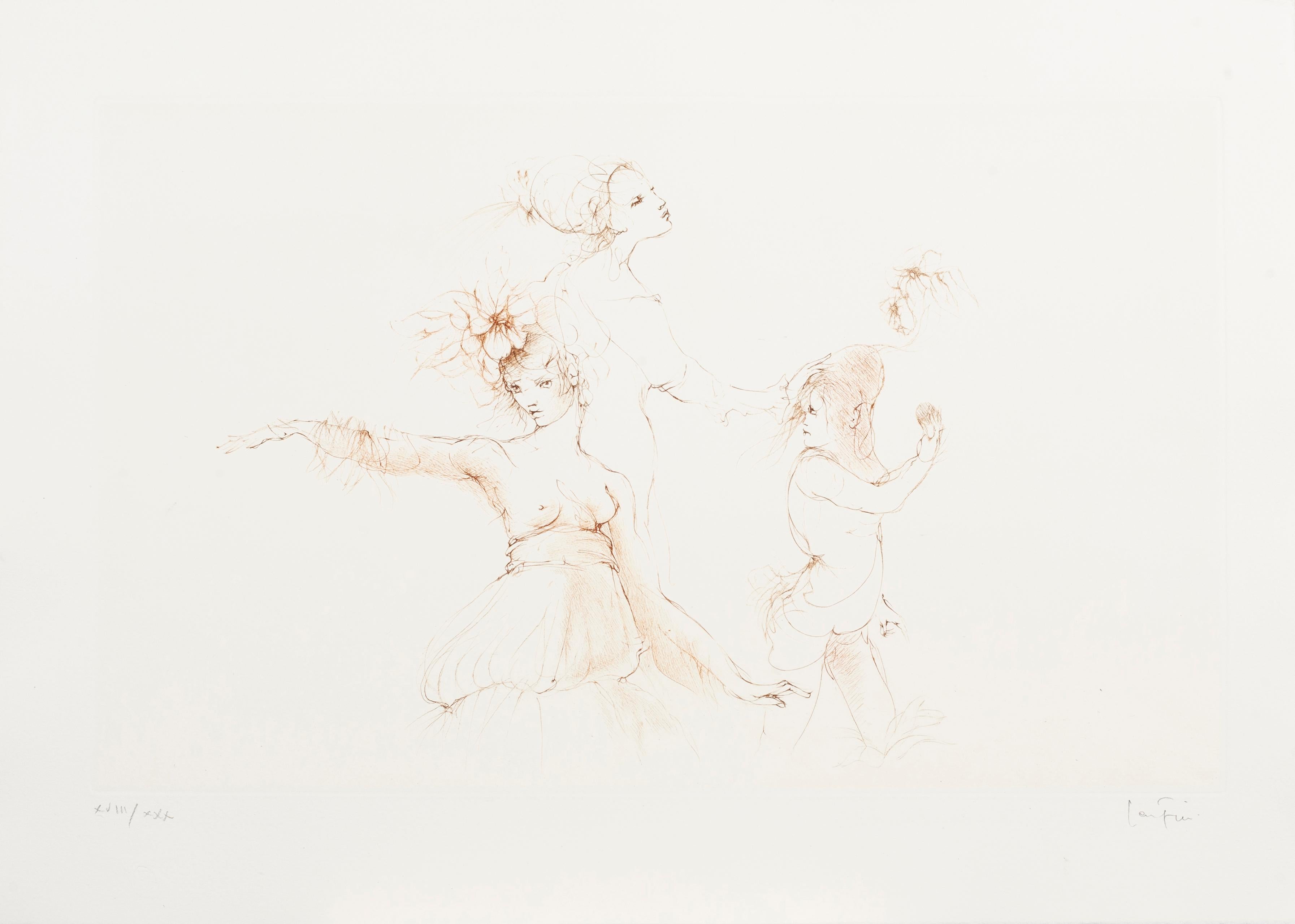 Leonor Fini Animal Print - Three Dancers (A)