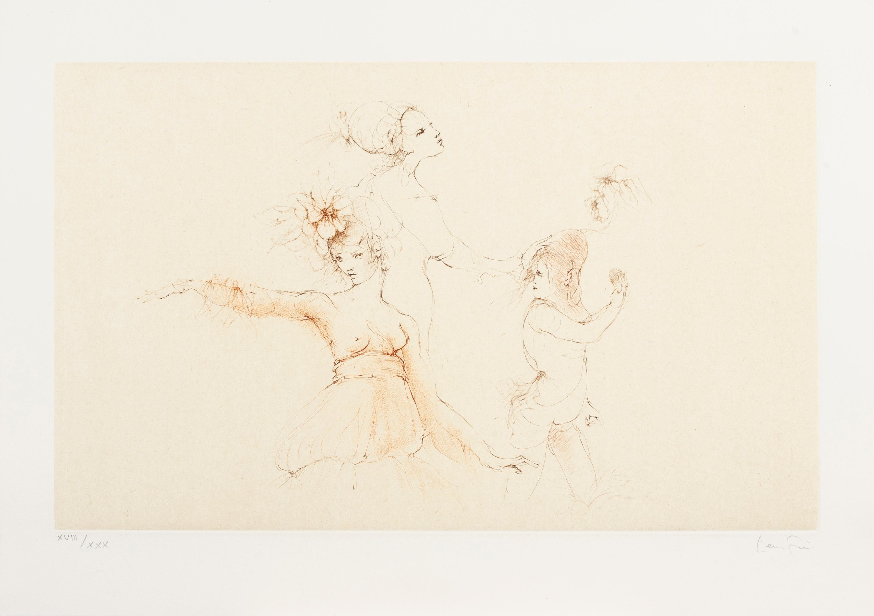 Leonor Fini Animal Print - Three Dancers (B)