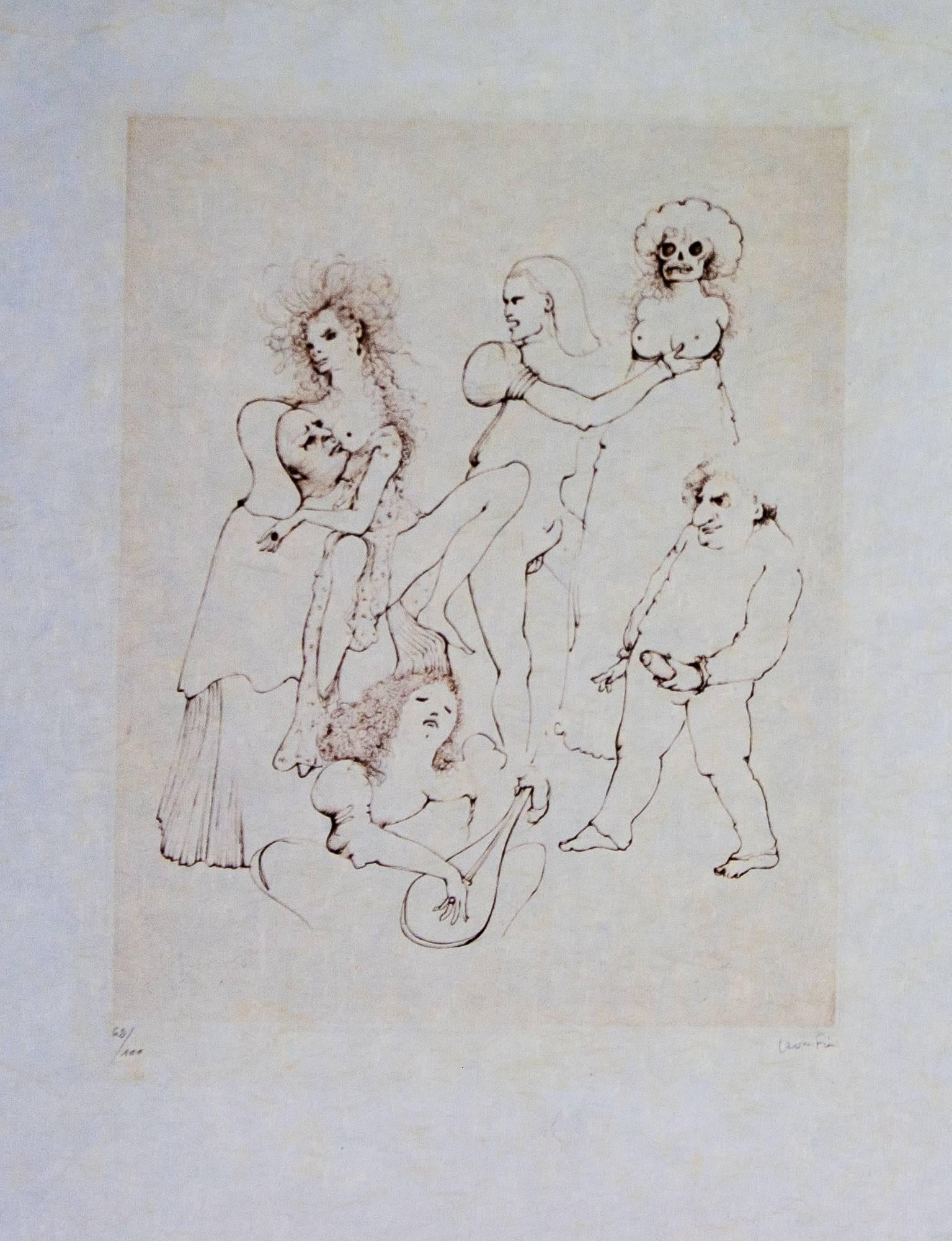 Leonor Fini Erotica I etching