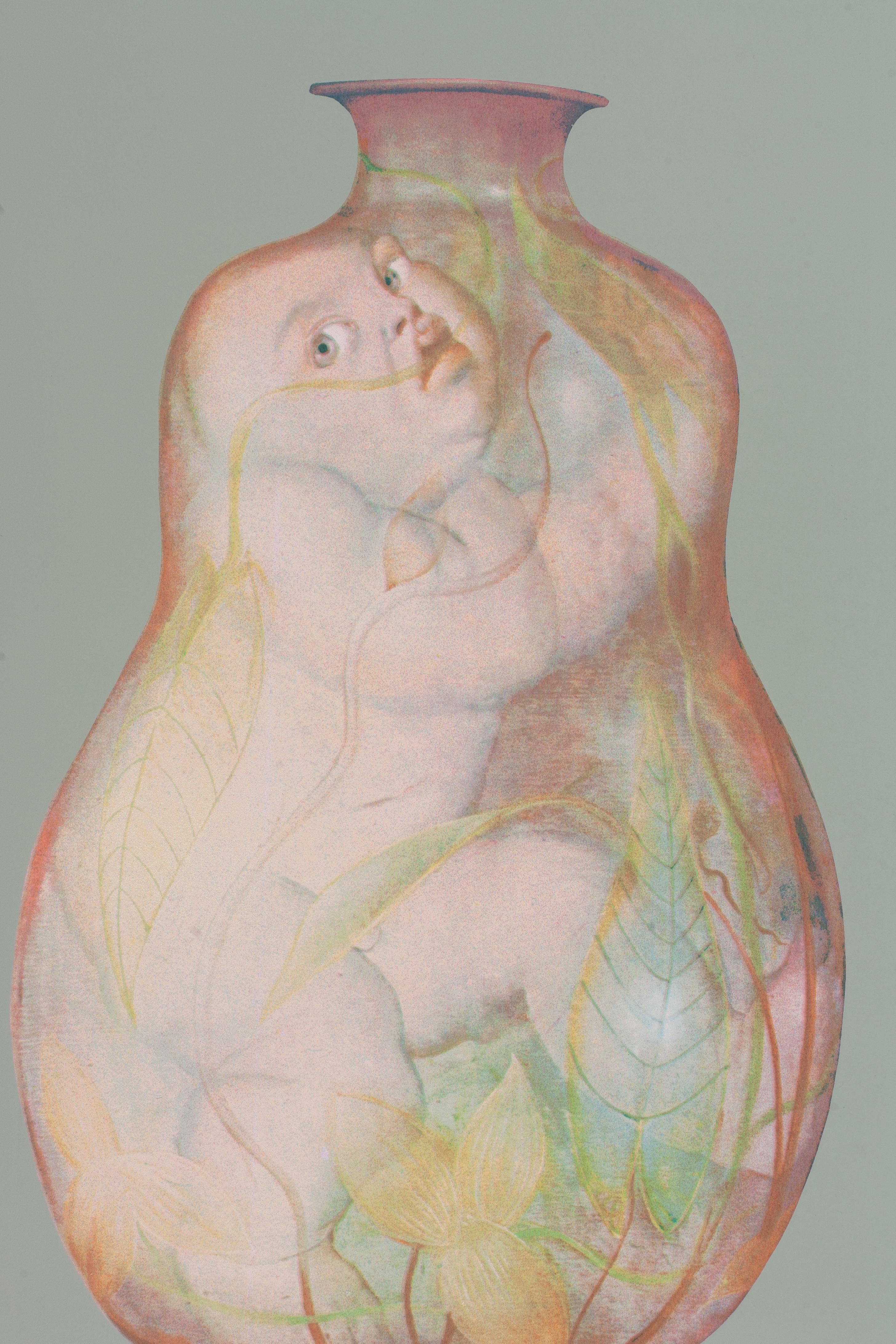 Ohne Titel (Baby in Vase) (Surrealismus), Print, von Leonor Fini