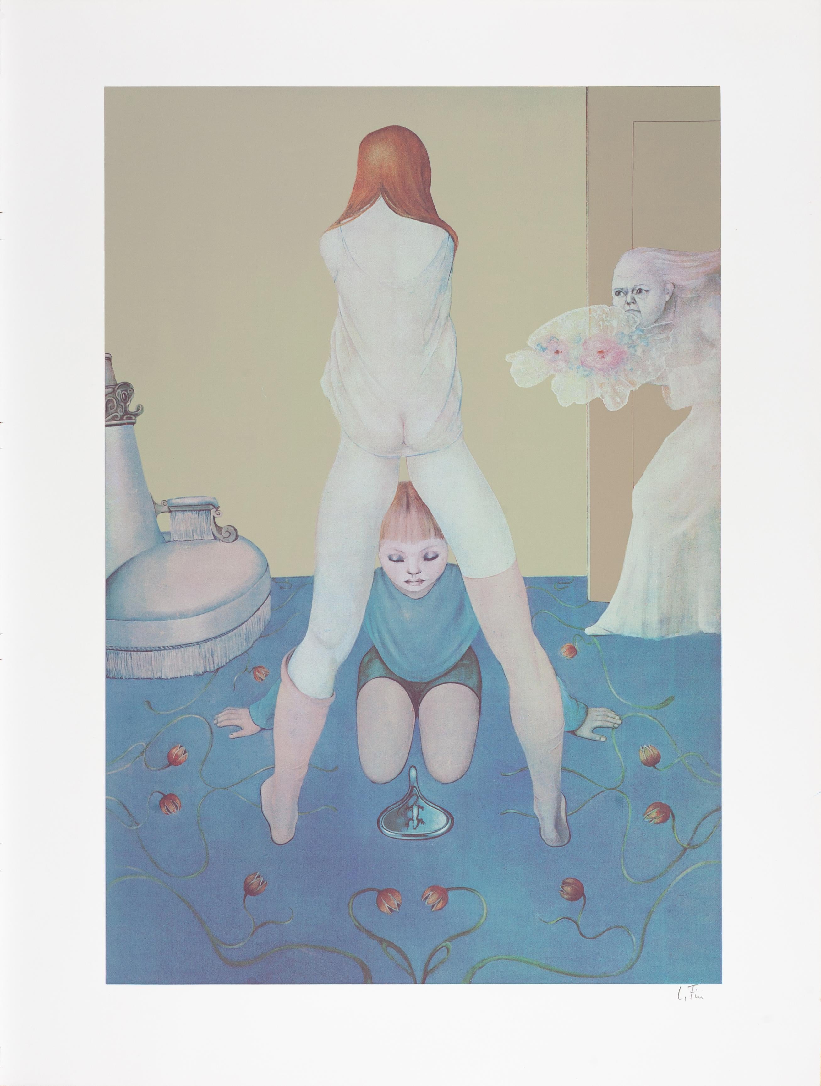 Leonor Fini Nude Print – Unbetitelt (Spiegel)