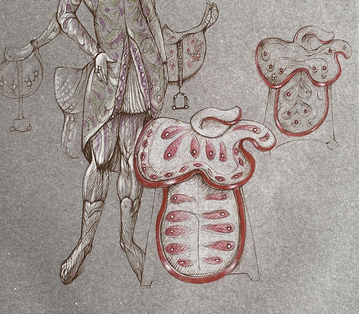 Léonor FINI
Woman & Surrealist Strawberries

Original etching, 1981
Hand signed in pencil
Numbered /186 copies
On tinted vellum size 67 x 49 cm (c. 26 x 19 in)
Very good condition