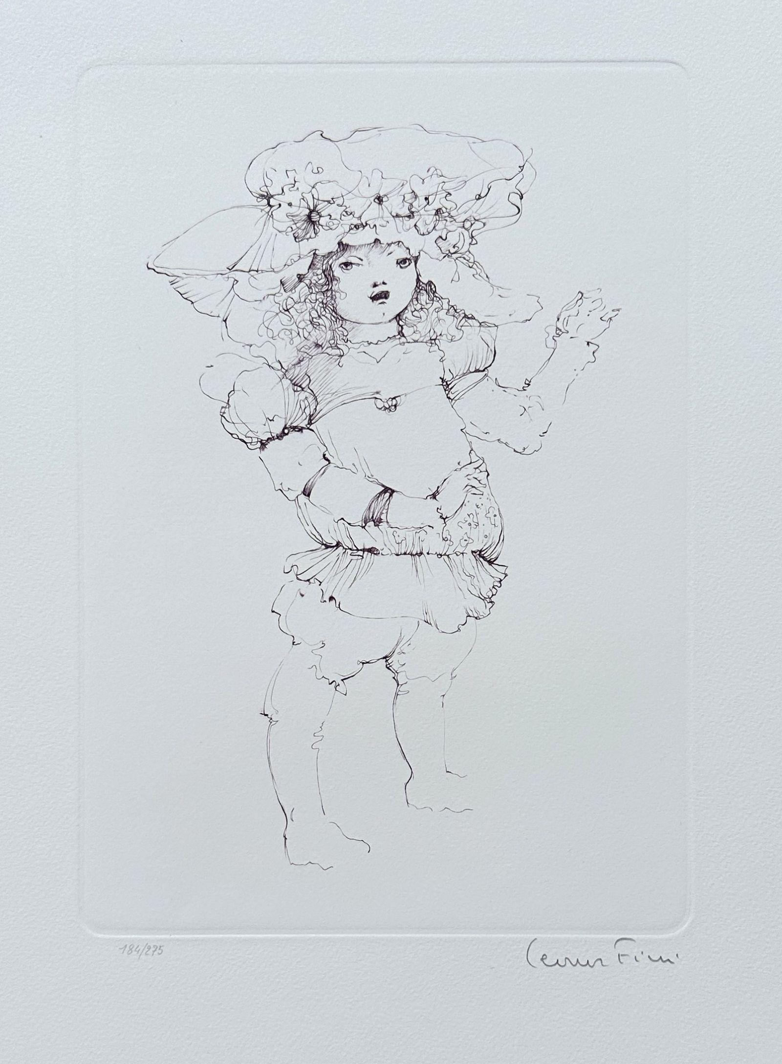 Young Lady - Original Etching Hand Signed & Numbered - Print by Leonor Fini